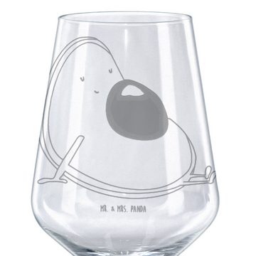 Mr. & Mrs. Panda Rotweinglas Avocado Schwangerschaft - Transparent - Geschenk, Vegan, Weinglas, Ge, Premium Glas, Spülmaschinenfest