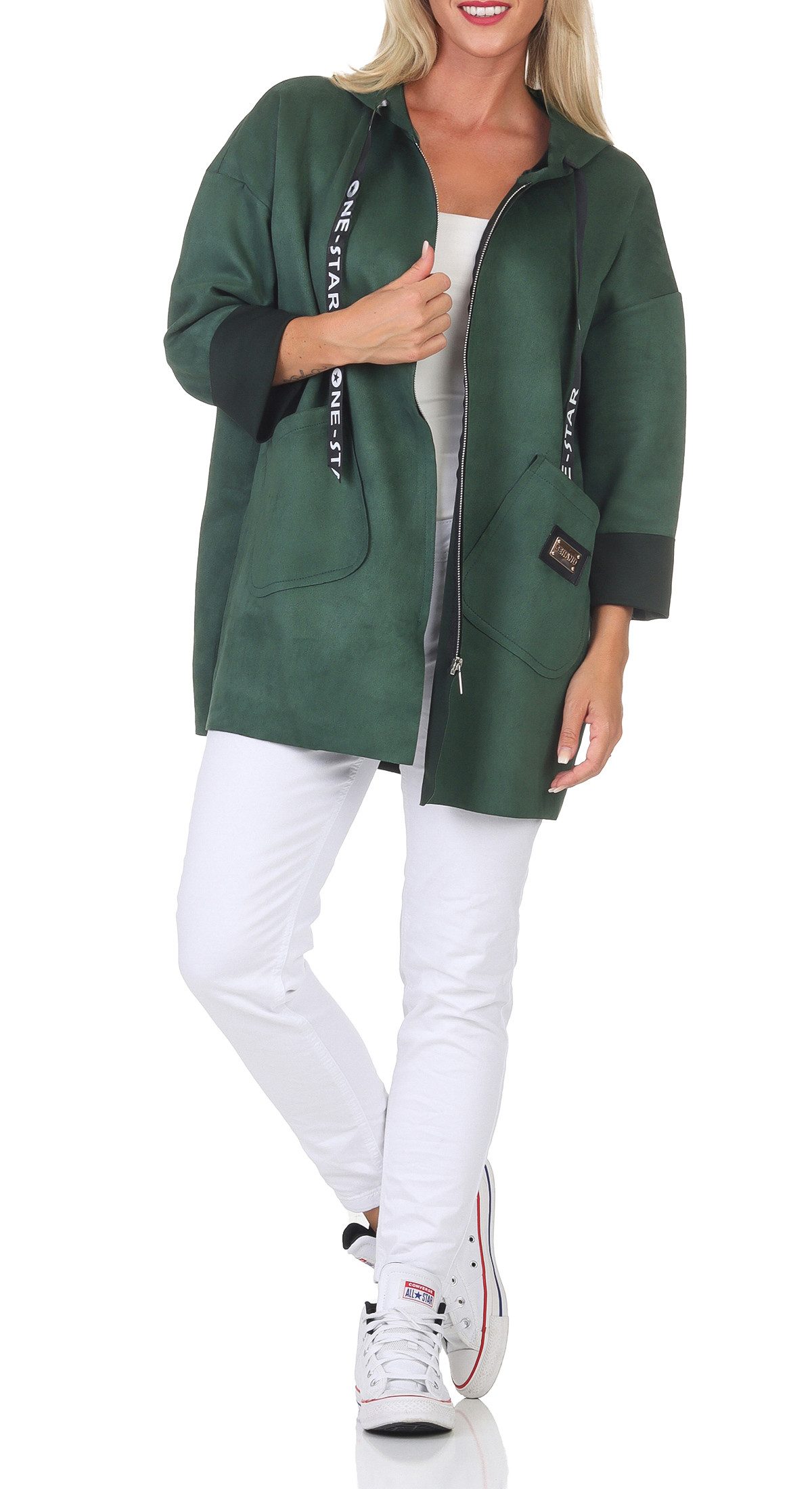 simaranda Kapuzensweatjacke Damen Sweatjacke 5325 36-42 Oliv