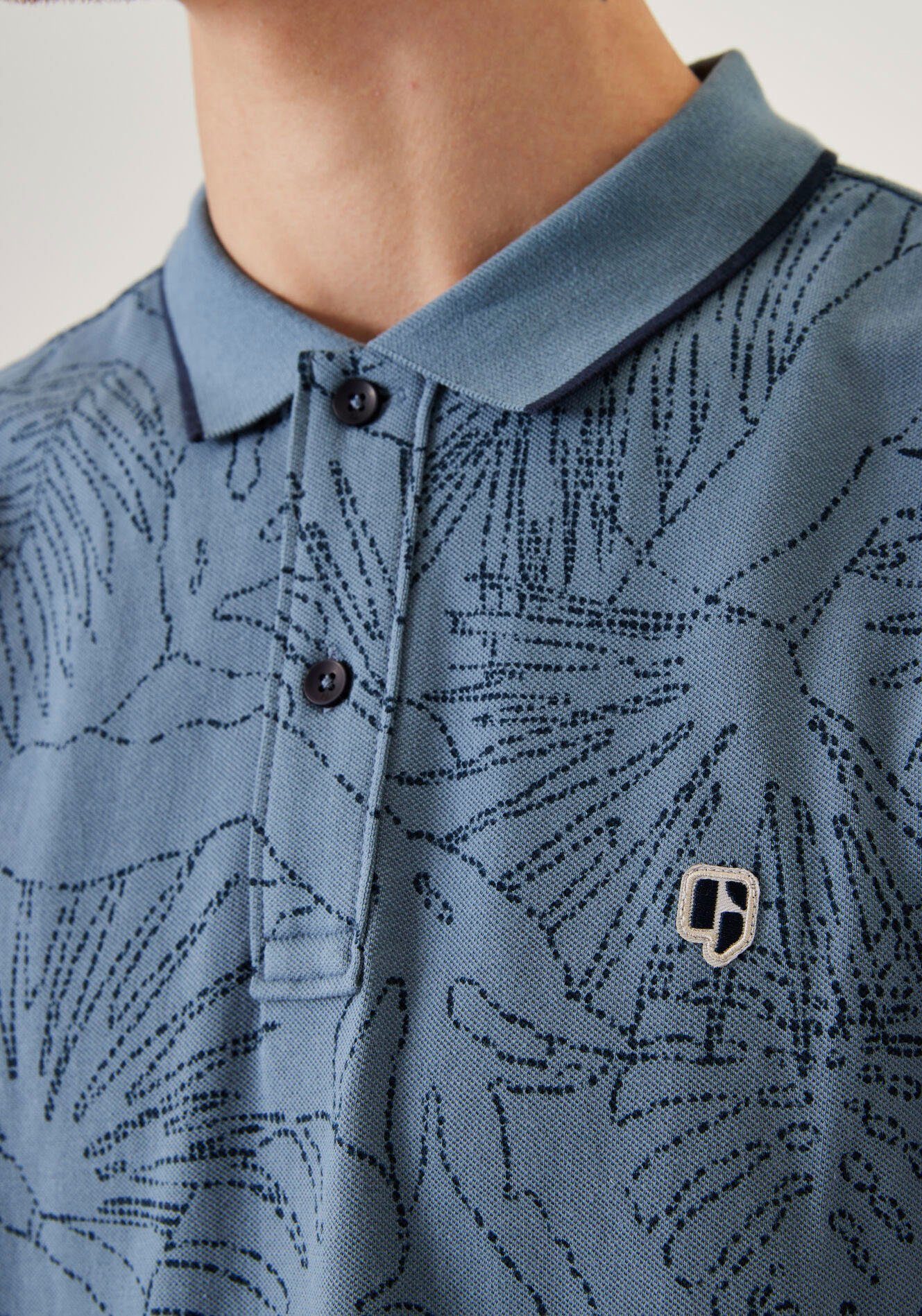 Garcia Poloshirt mit floralem Allovermuster, Poloshirt mit floralem  Allovermuster von GARCIA