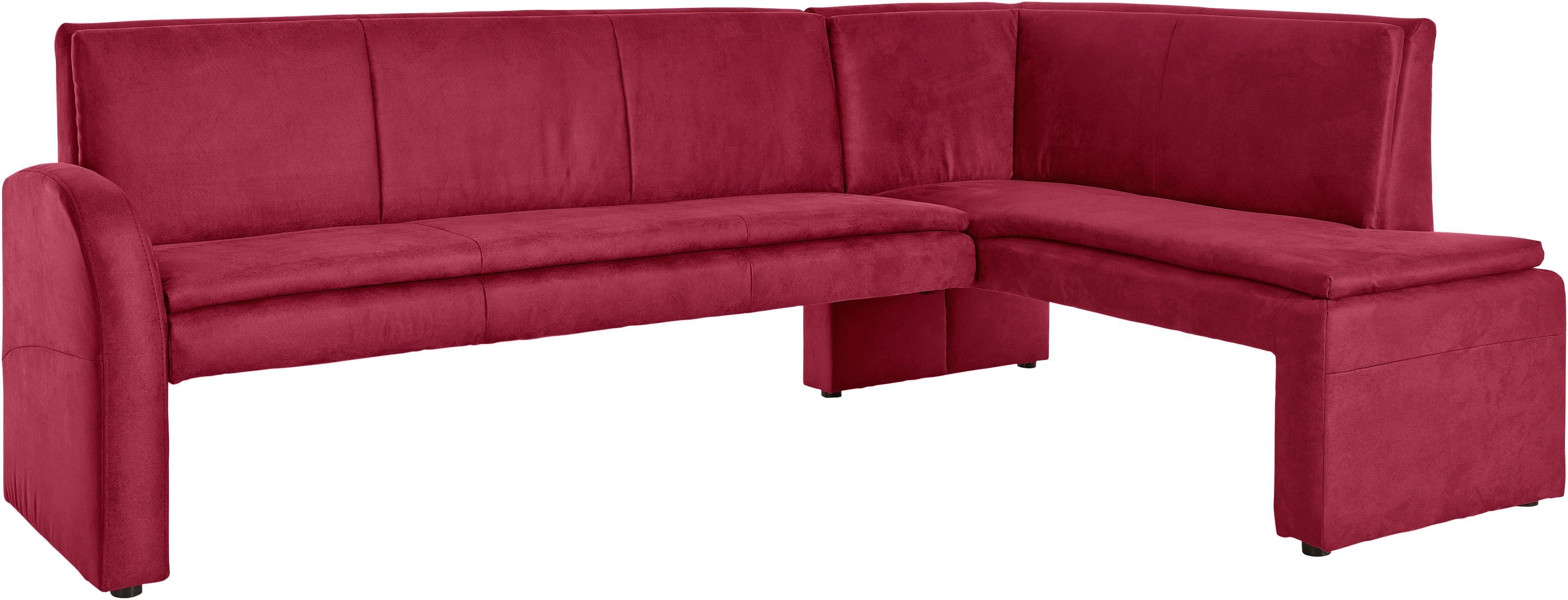 exxpo - sofa fashion Eckbank Cortado, elegant und modern mit hohem Sitzkomfort, hohe Bodenfreiheit, schöne Detailverarbeitung, wahlweise Lederbezug