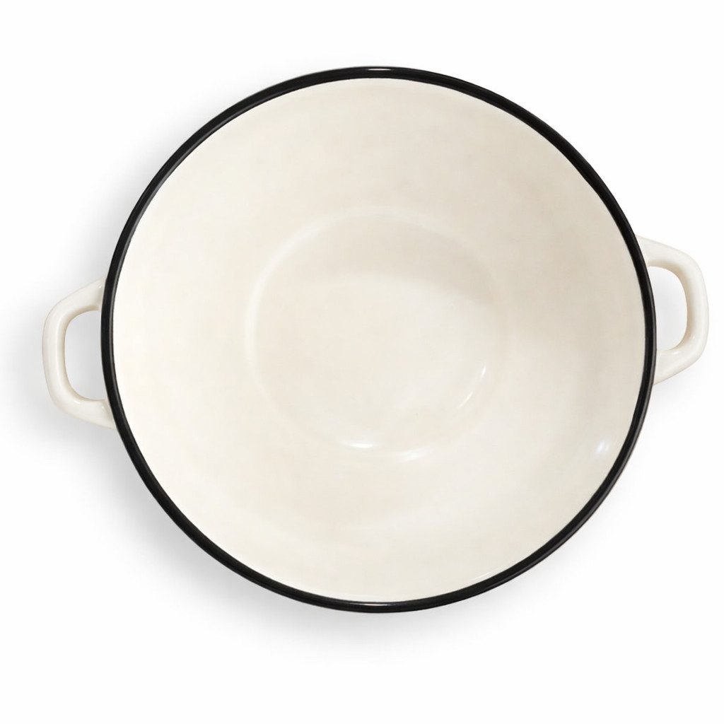 WestCraft Suppenschale Landhaus Suppenschüssel mit Griff Schüssel für heisse Suppen 650 ml, Keramik, (1-tlg), auch für Nudeln, Reis, Desserts, Salate, Suppen, Haferflocken Porridge