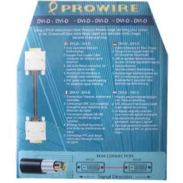 Vivanco Prowire 5m DVI-Kabel DVI-D Stecker Dual-Link Video-Kabel, DVI, Kein (500 cm), vergoldete Stecker, 5m Länge, passend für PC Monitor TV Beamer ..