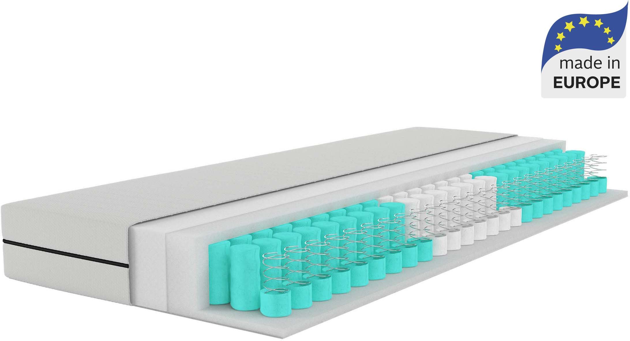 Taschenfederkernmatratze NEUHEIT: Tinden 19, 7 Zonen Matratze 90x200 cm, 140x200 cm & mehr, Älgdröm, 19 cm hoch, (1-tlg), Wendematratze H2/H3/H4, ergonomisch, 500 Federn (bei 100x200 cm)