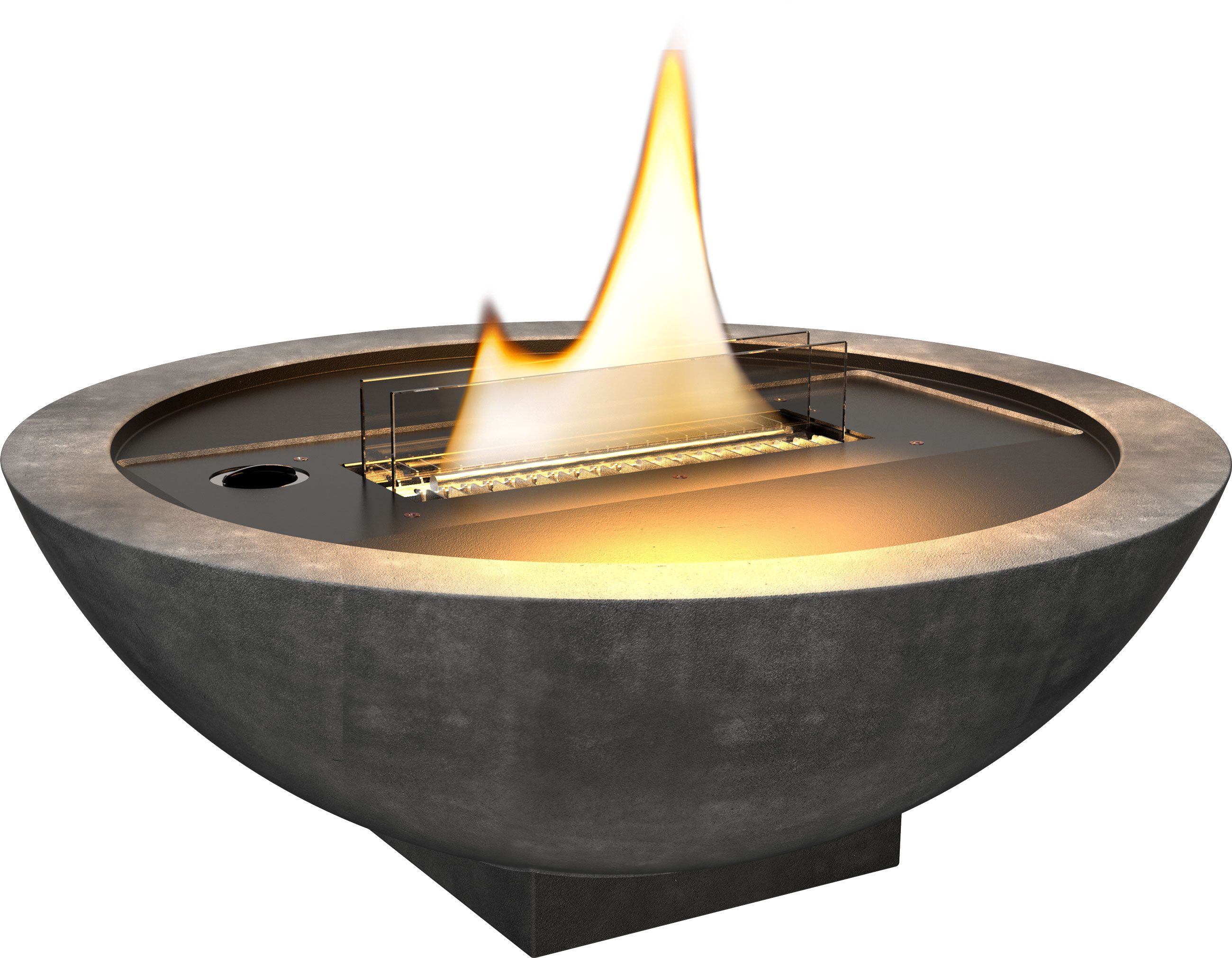 TENDERFLAME Echtfeuer-Dekokamin iris concrete standkamin concrete 50x50x24 cm