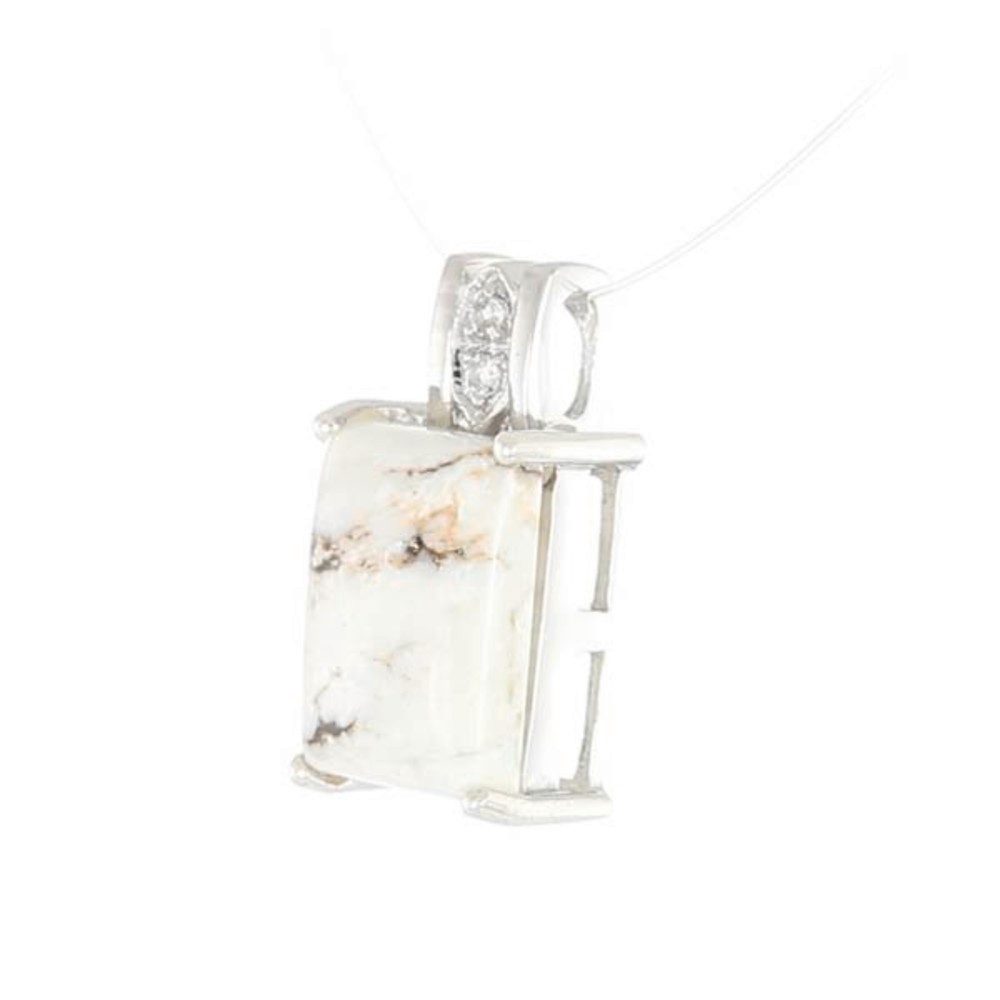 Cavill Kettenanhänger Cavill Magnesit Anhänger 6,04 ct in 925 Sterlingsilber, weiße Topase (1-tlg)