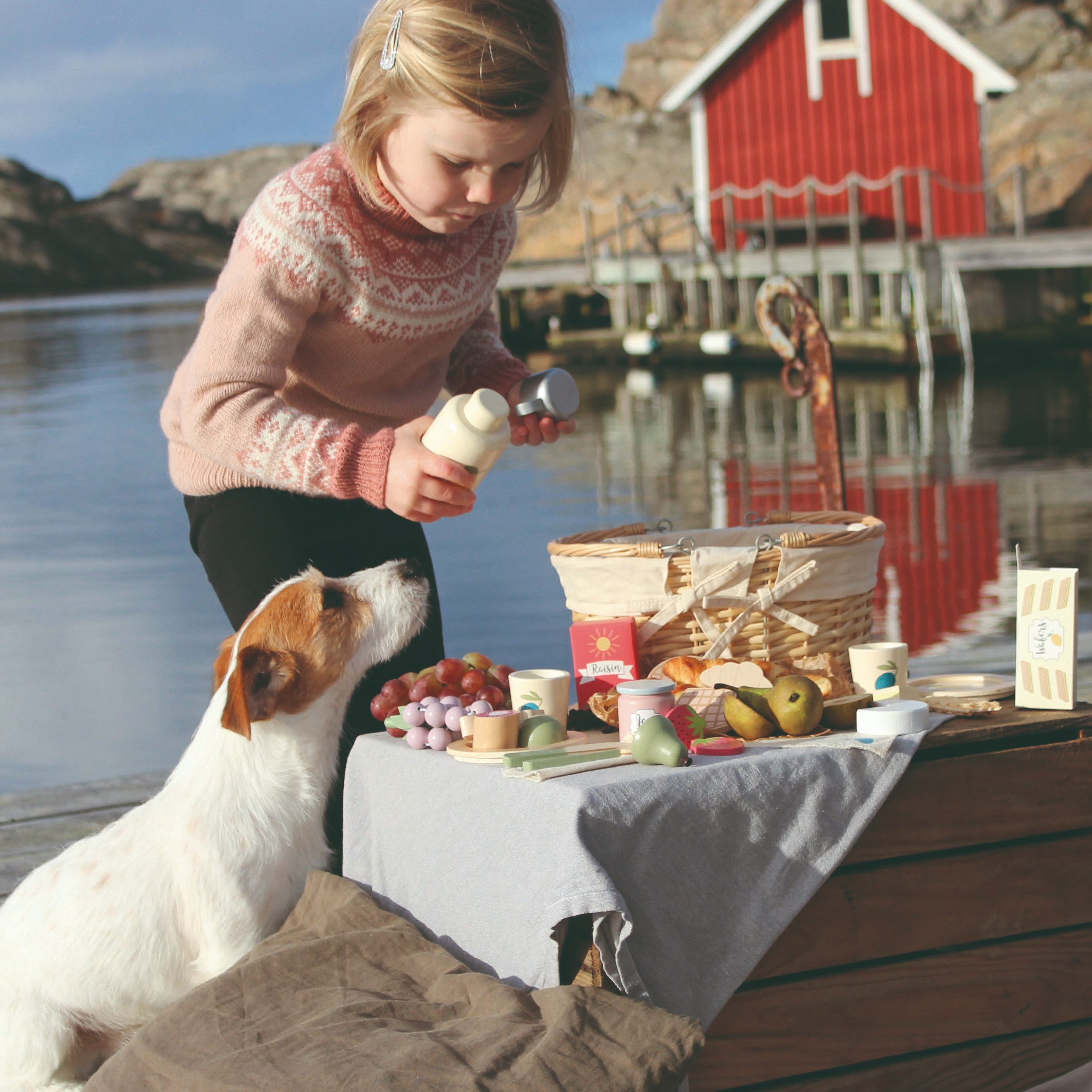 JaBaDaBaDo Puppengeschirr Picknick Korb, (18-tlg)