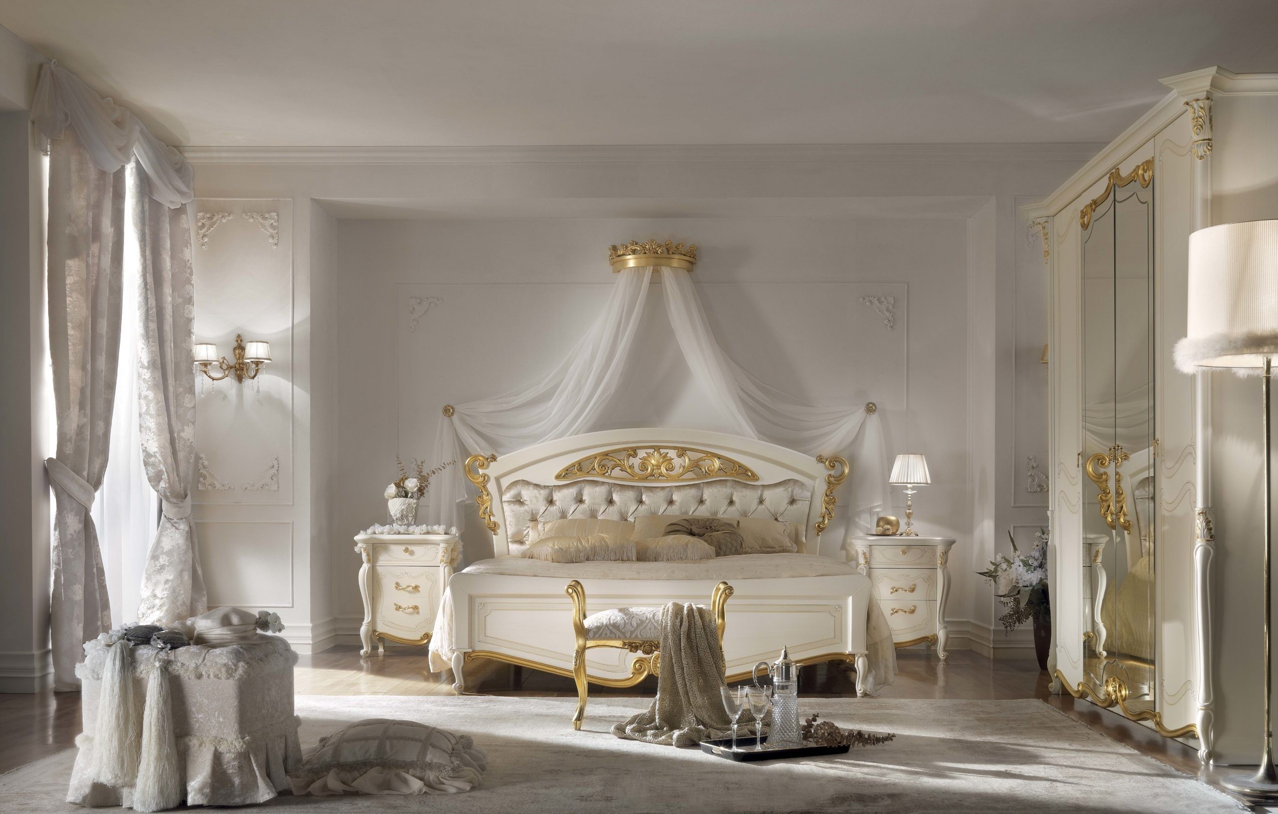 Xlmoebel Polsterbett Luxus Designer Bett in Gold 180x200cm für Schlafzimmer, Made in Europa