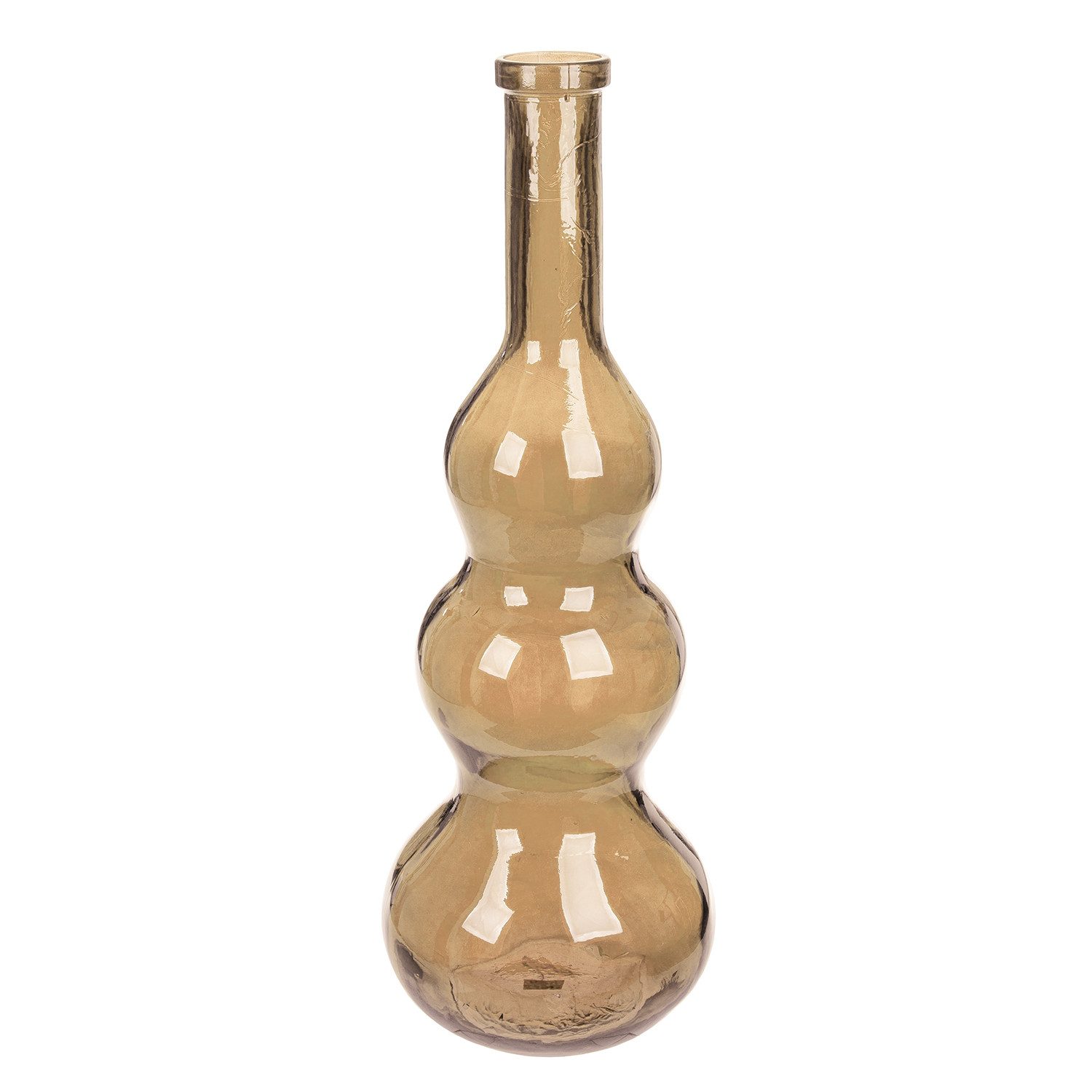 Dekovase BALLEROS Vase - braun - Glas - Höhe 75cm - Bodenvase für Pampasgras