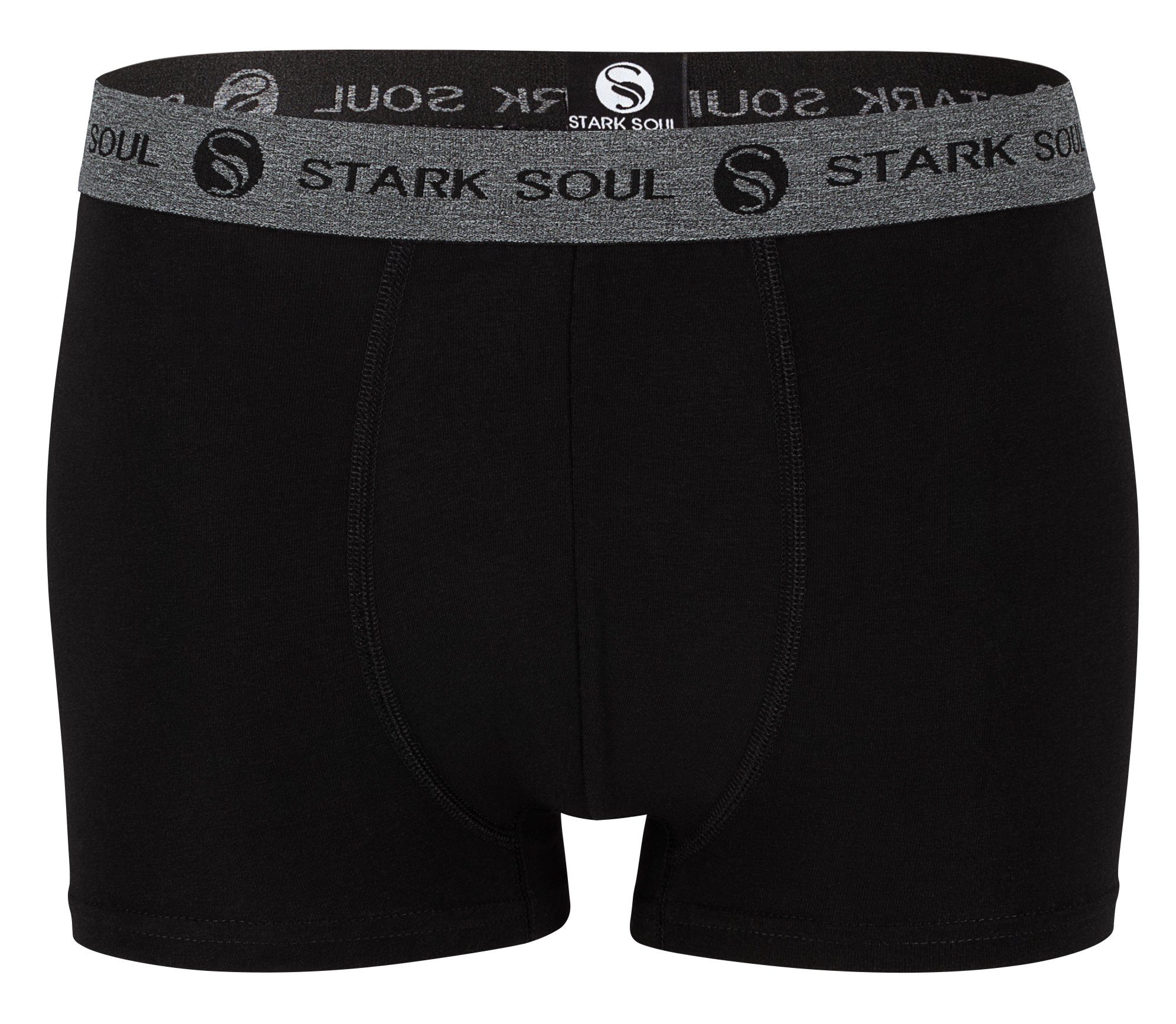 Stark Soul® Boxershorts Herren 6er-Pack im Boxershorts, Pack, Baumwoll-Unterhosen Schwarz 6er Hipster