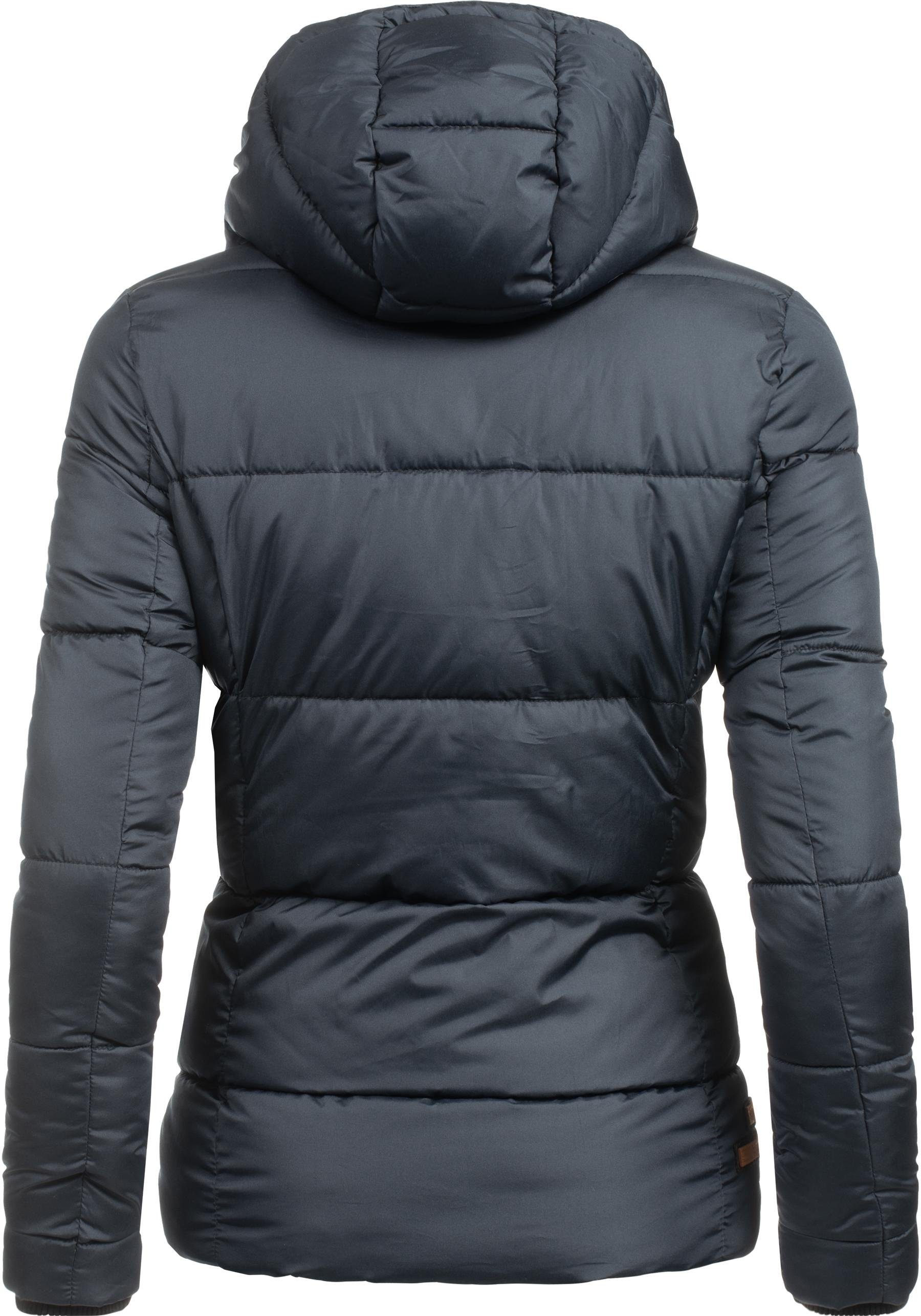 Navahoo Winterjacke Megan stylische Damen Steppjacke mit Teddyfutter