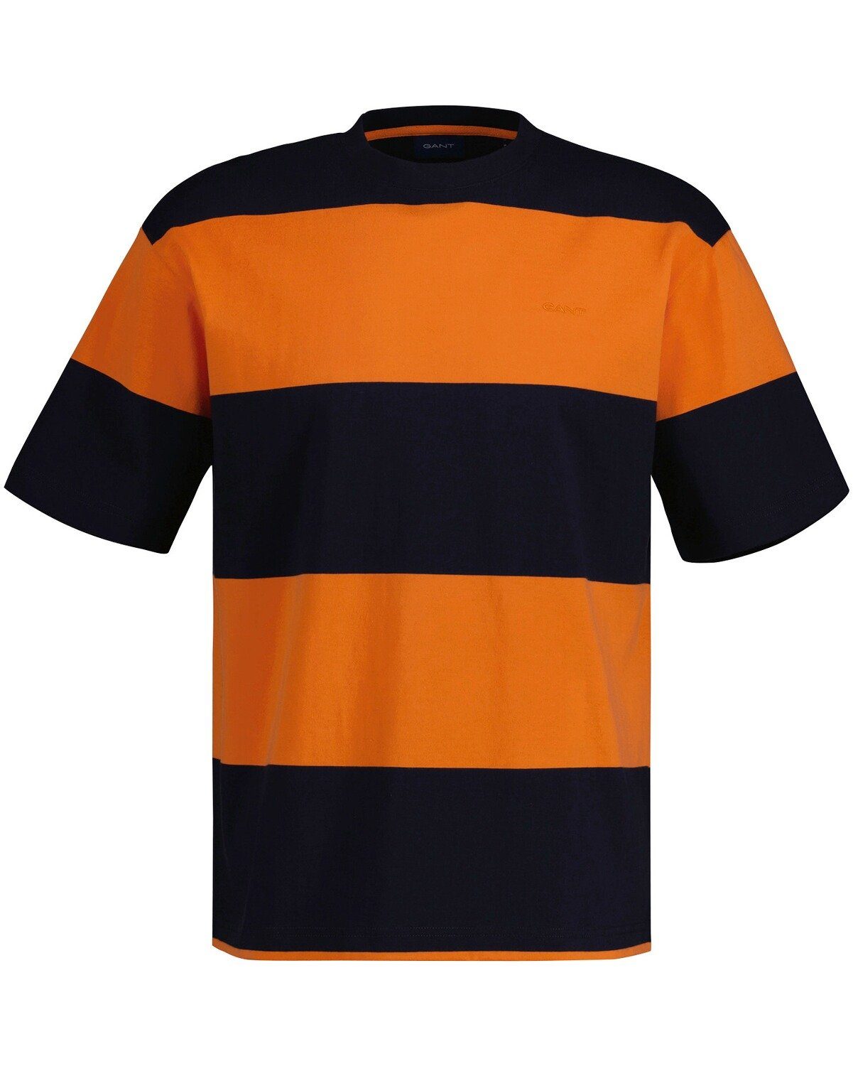 Gant T-Shirt T-Shirt mit Blockstreifen Pumpkin Orange