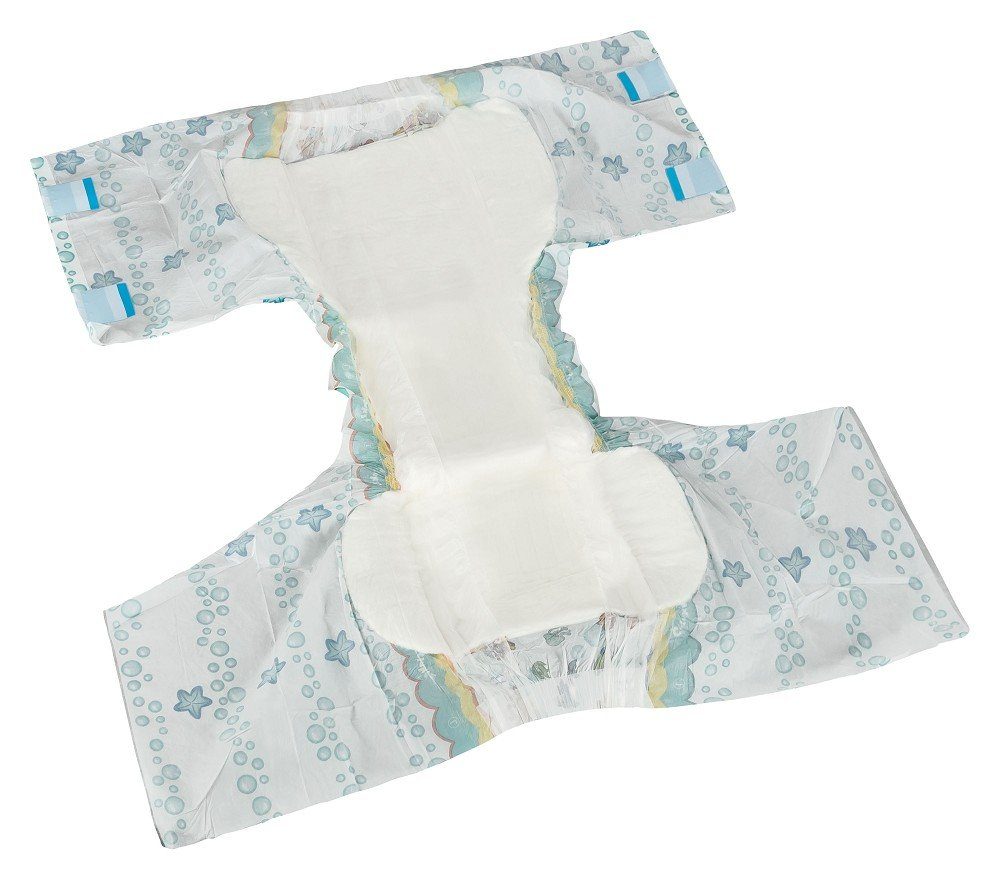 Crinklz Windeln Crinklz Aquanaut - L (110-150 cm) (15-St., Windeln mit Folie und Taucher Motiven)