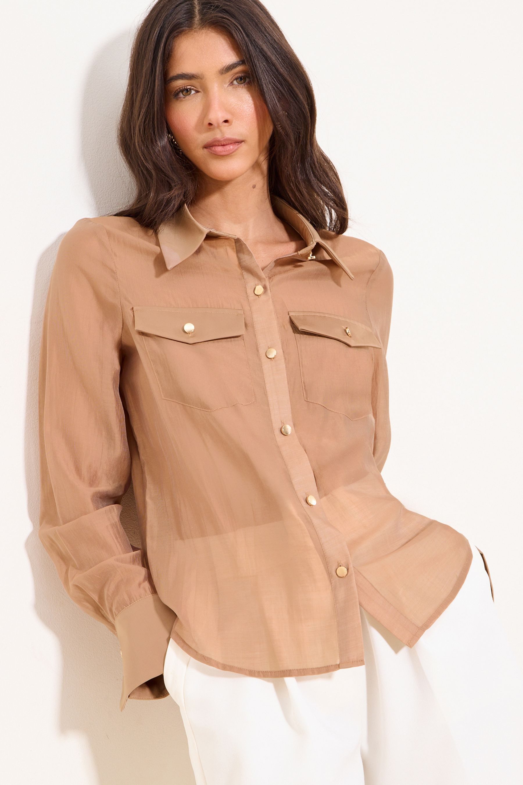 LIPSY Hemdbluse Regular Fit Hemd mit Utility-Tasche (1-tlg) – Bild 3 von 5