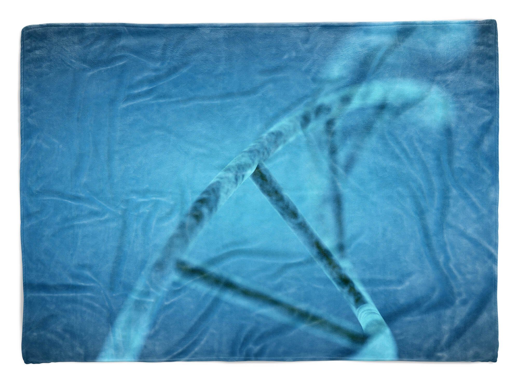 Art Kunst, Blau Sinus Handtücher Handtuch DNA (1-St), Makro Saunatuch Fotomotiv Baumwolle-Polyester-Mix mit Strandhandtuch Handtuch Kuscheldecke