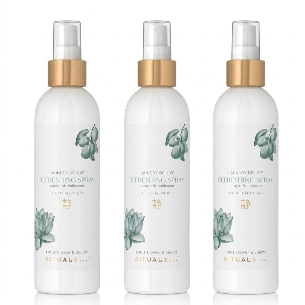 Rituals Textilerfrischer Rituals The Ritual of Jing Refreshing Spray 3er Set (Vorteilspack mit drei Refreshing Sprays für Vorrat, 1-St)