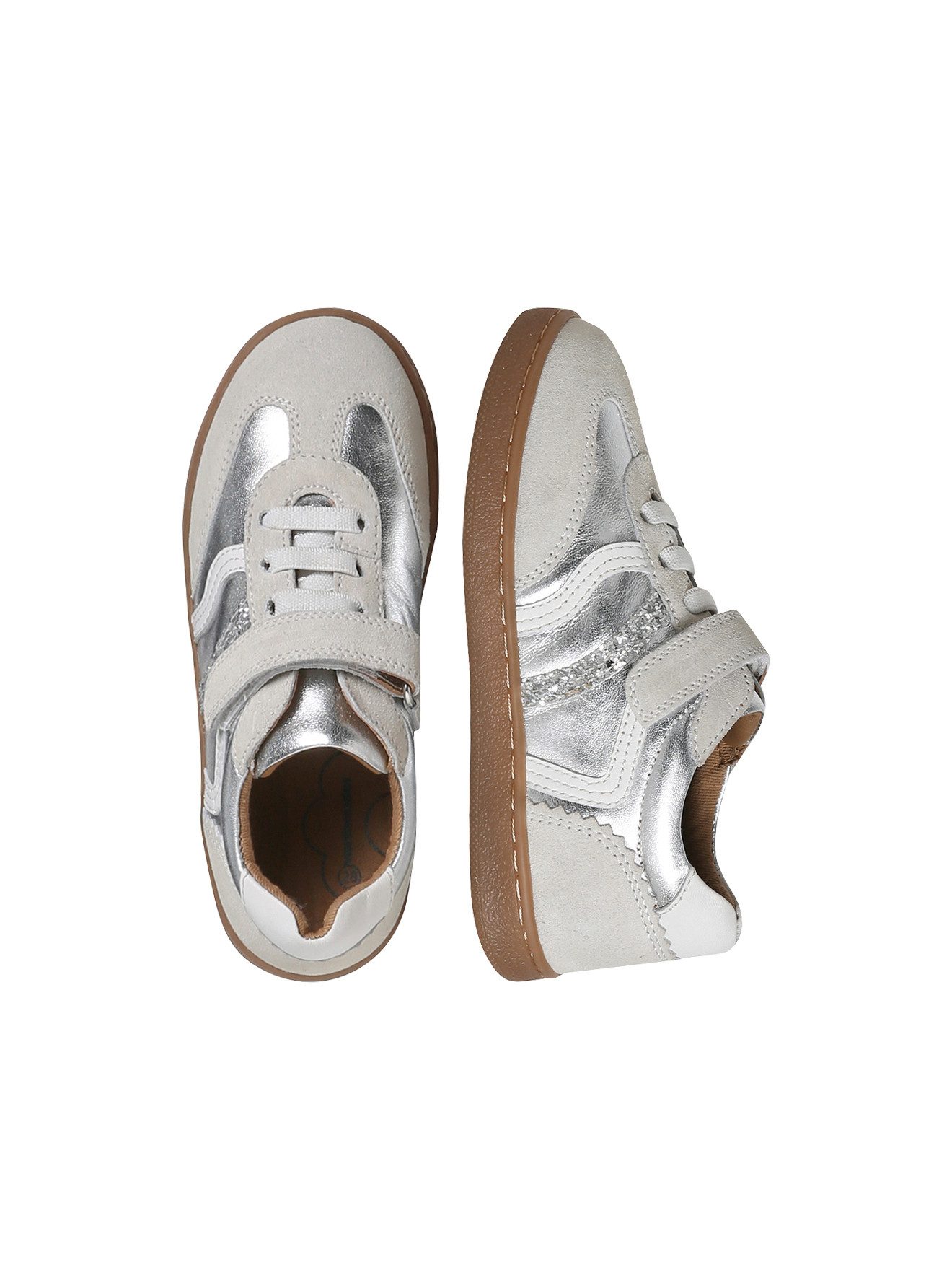 vertbaudet Mädchen Leder-Sneaker mit Klettverschluss Sneaker