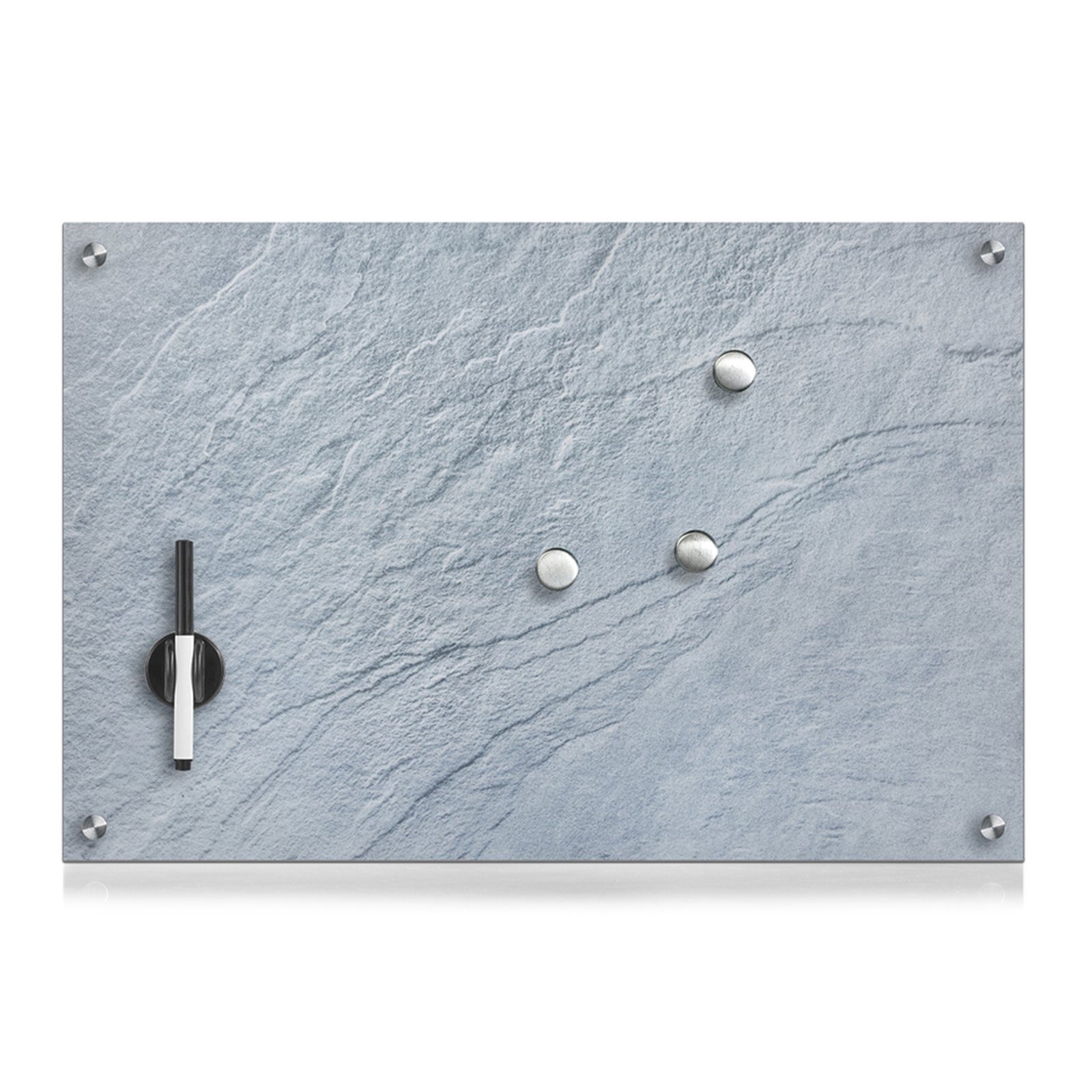Magnettafel HTI-Living Pinnwand 60x40 Memoboard grau, Memoboard Schiefer