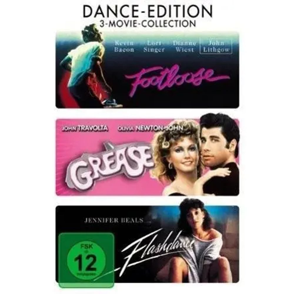 DVD Dance-Edition: Footloose / Flashdance / Grease
