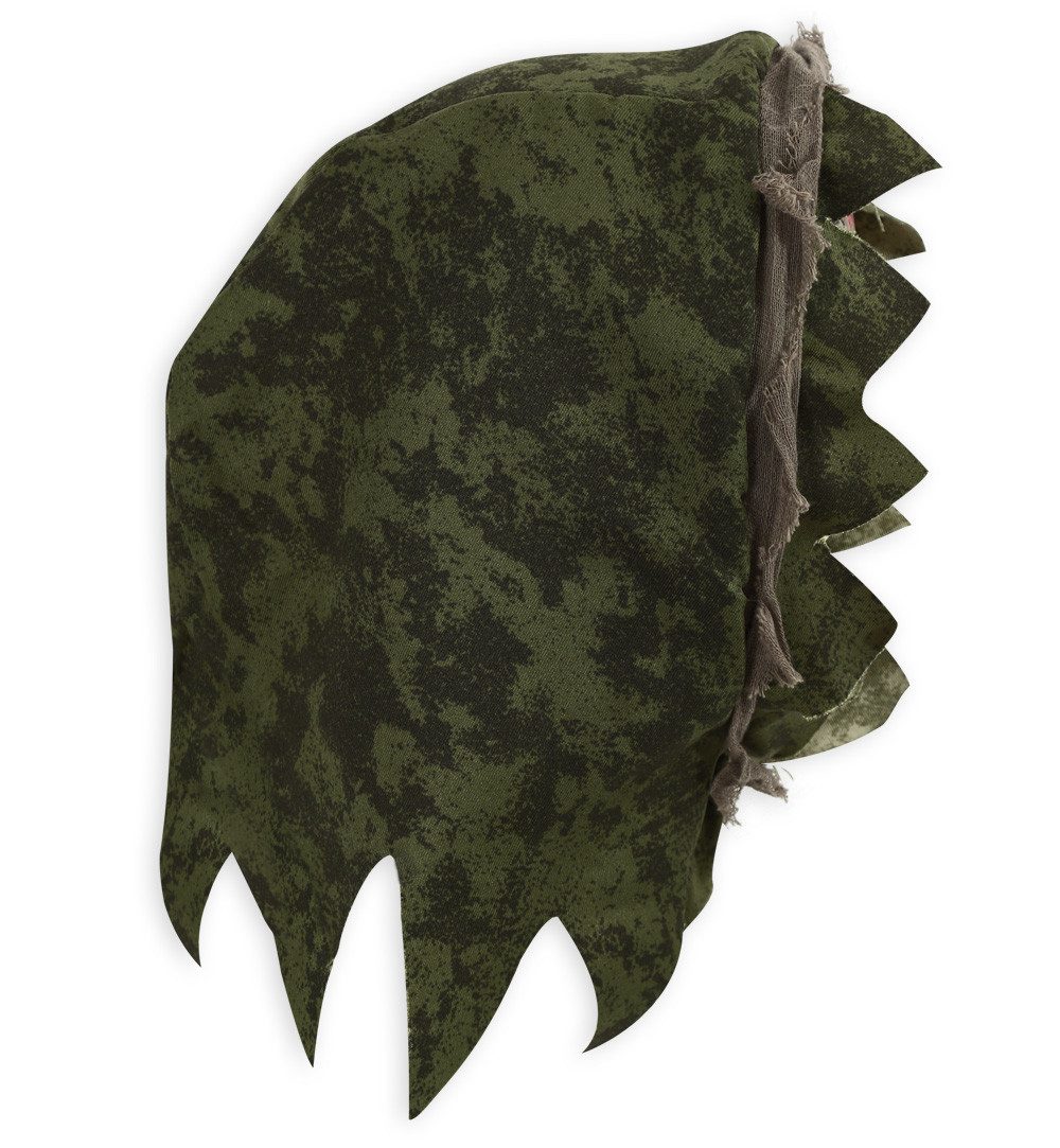 Fries Verkleidungsmaske Horror Zombie Blut Grusel Halbmaske mit Tuch Halloween Karneval, Mit Tuch