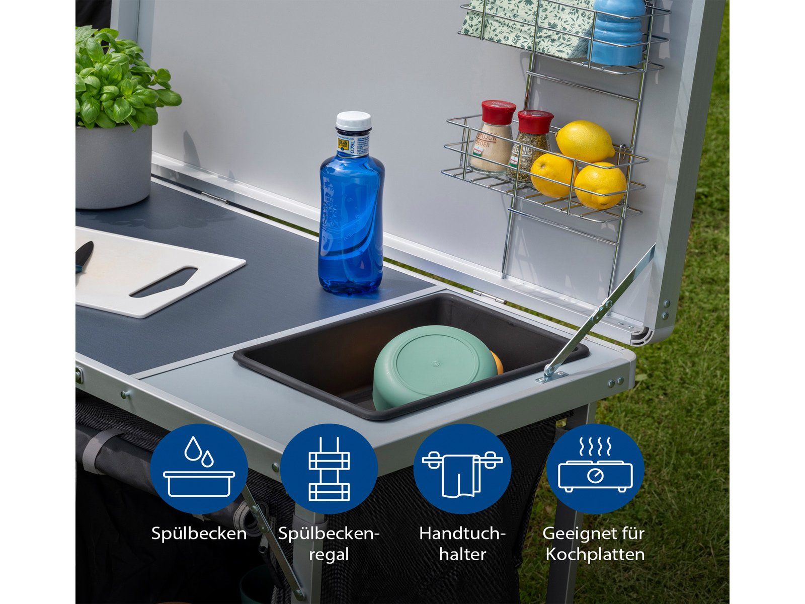 faltbar mobile Outdoor Küchenschrank Küche Spüle Küchenbox mit Camper Campart Spülenschrank