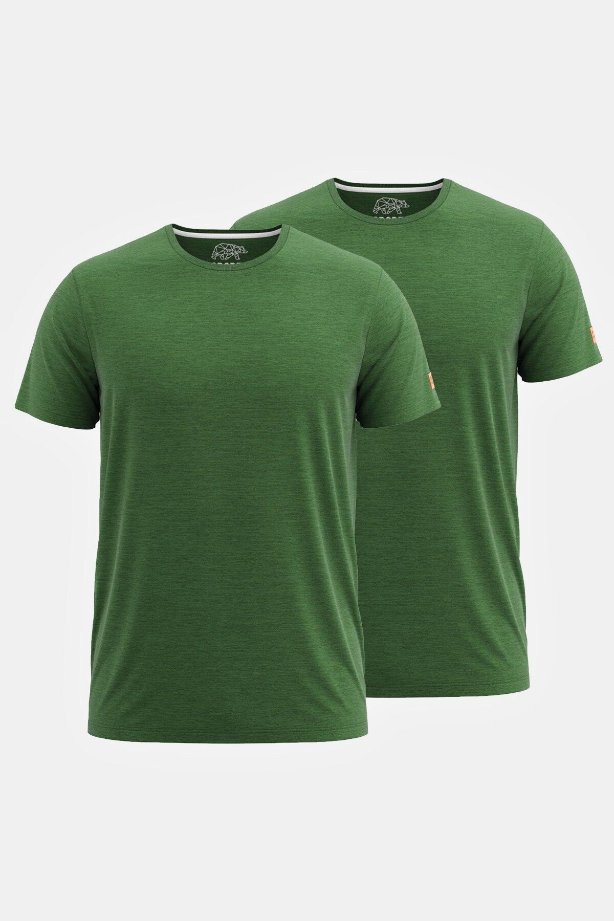 FORSBERG T-Shirt 1/2 T-Shirt grün Doppelpack