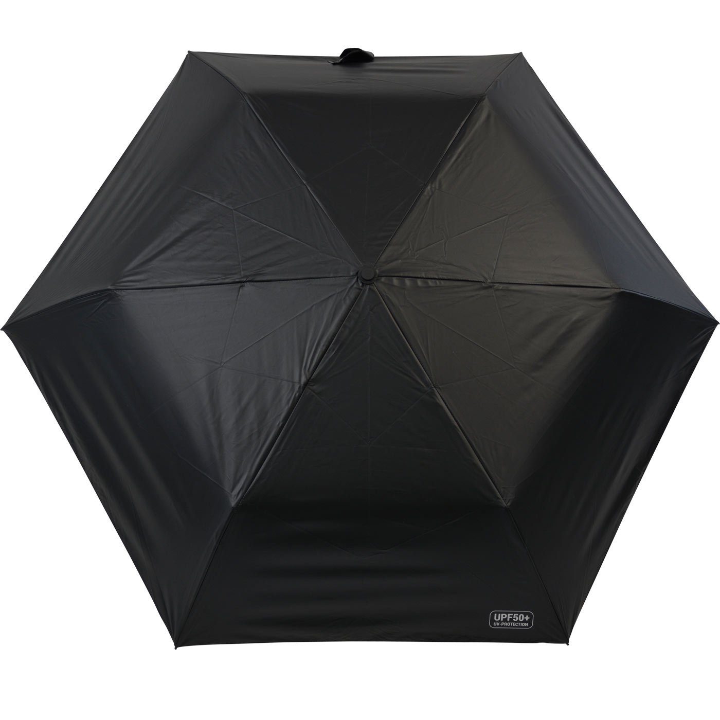 Schirm, lichtundurchlässiges Supermini bedruckt, Impliva UPF50+ bedruckt - von miniMAX® UV-protection Taschenregenschirm Innen blau Dach, leichter extrem