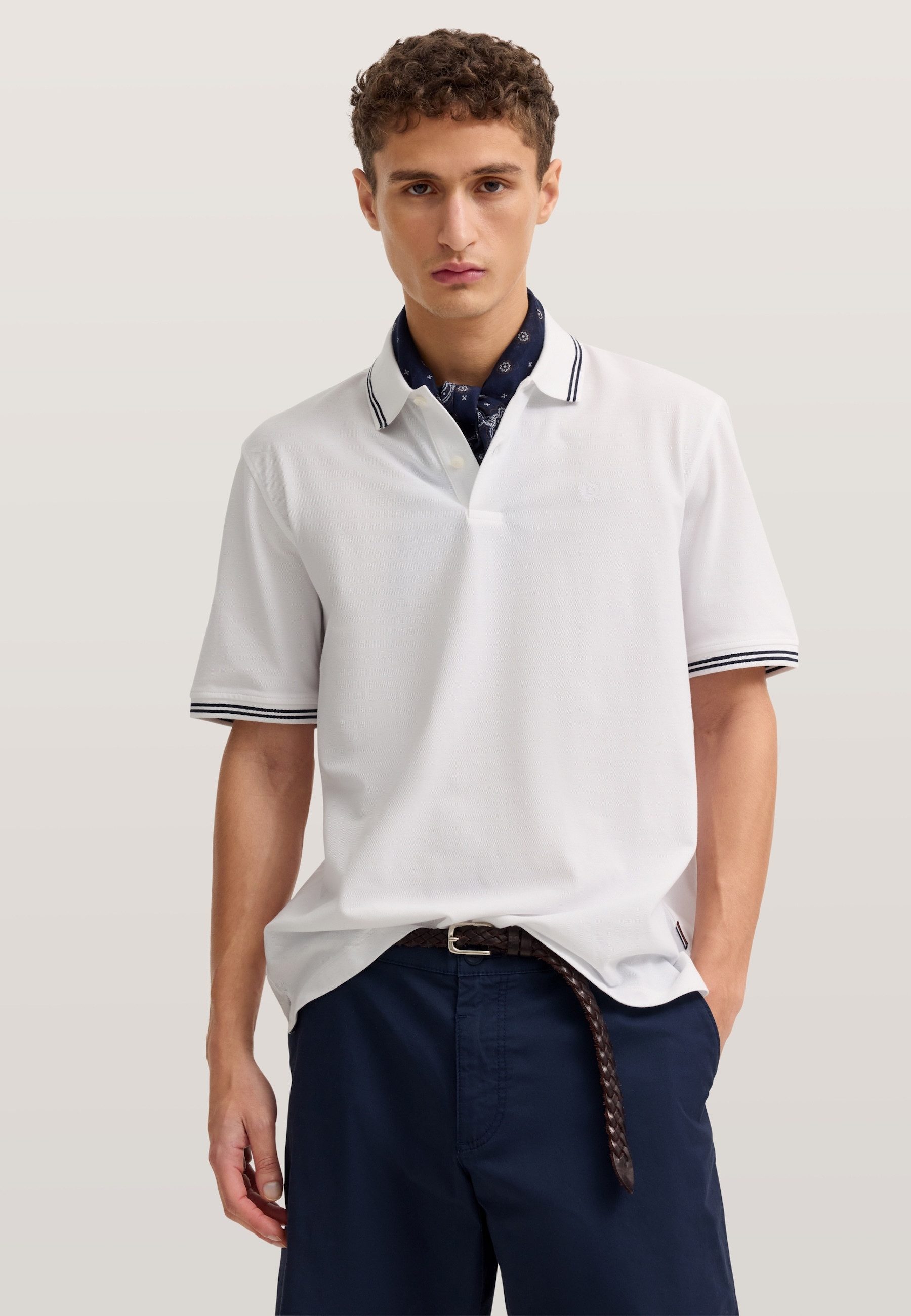 bugatti Poloshirt Modern Fit aus reiner Baumwolle