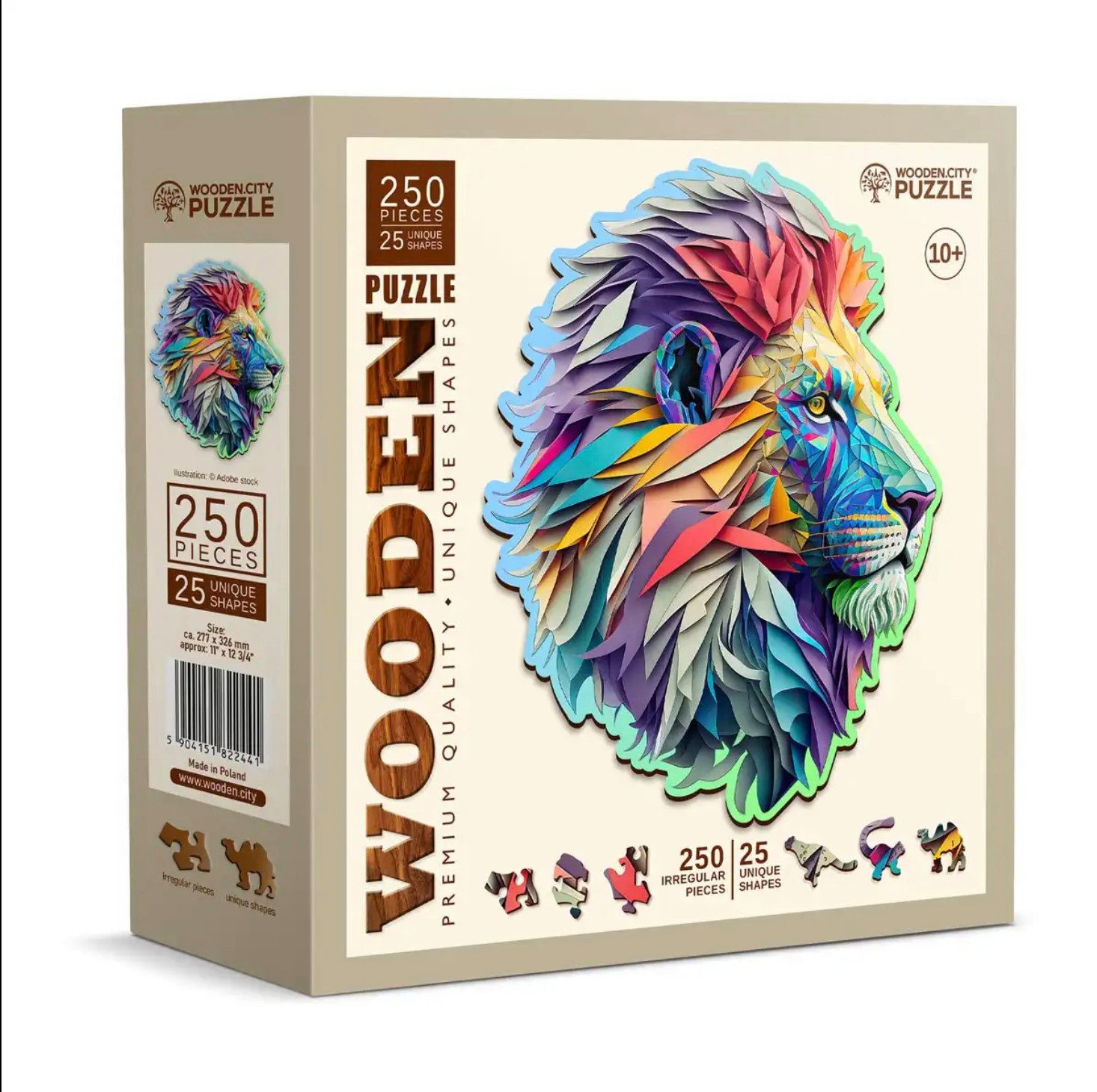 Wooden City Puzzle Holzpuzzle MODERN LION 250 Teile Löwen-Puzzle aus Holz, günstig online kaufen