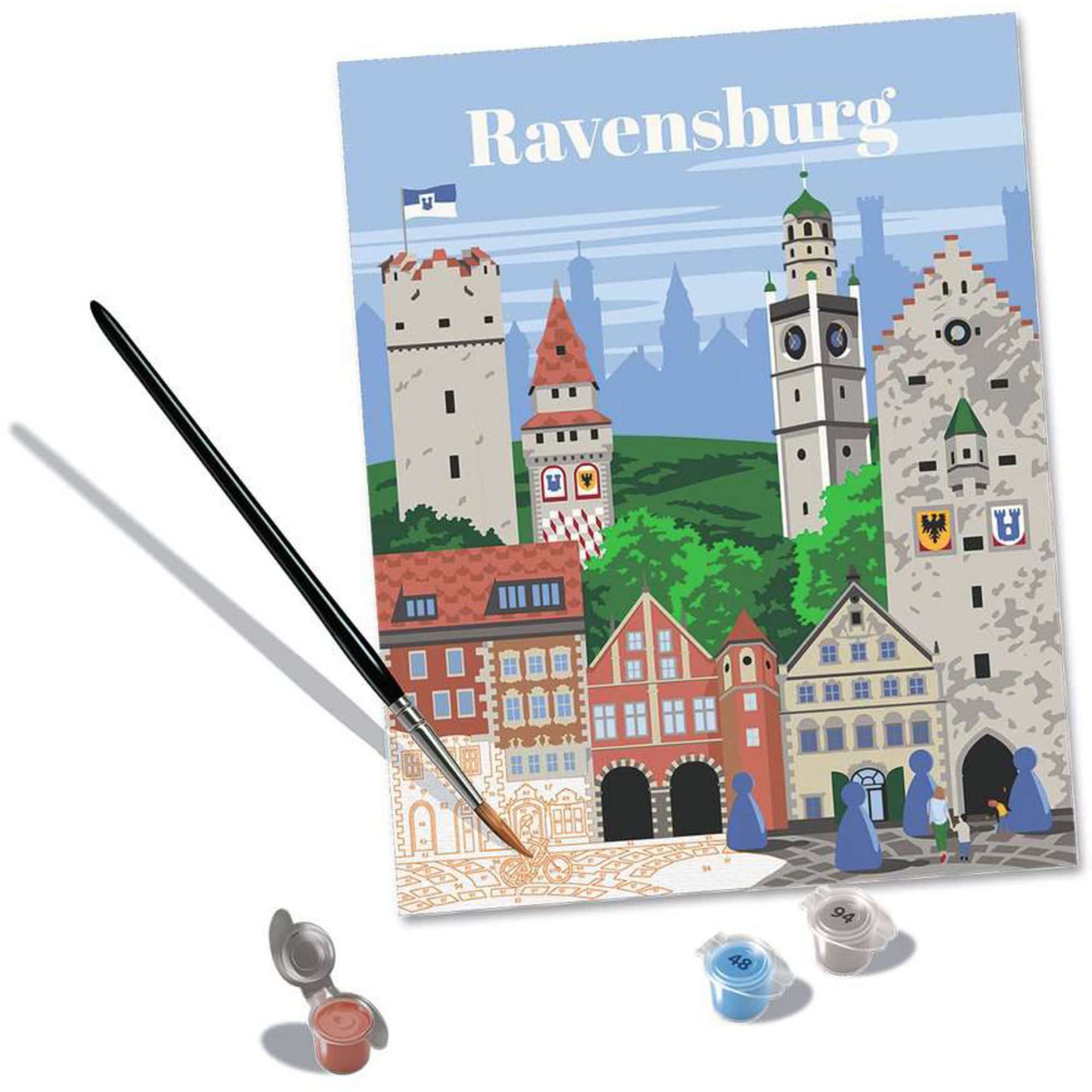 Ravensburger Malvorlage Ravensburger CreArt - Colorful Ravensburg, Malen