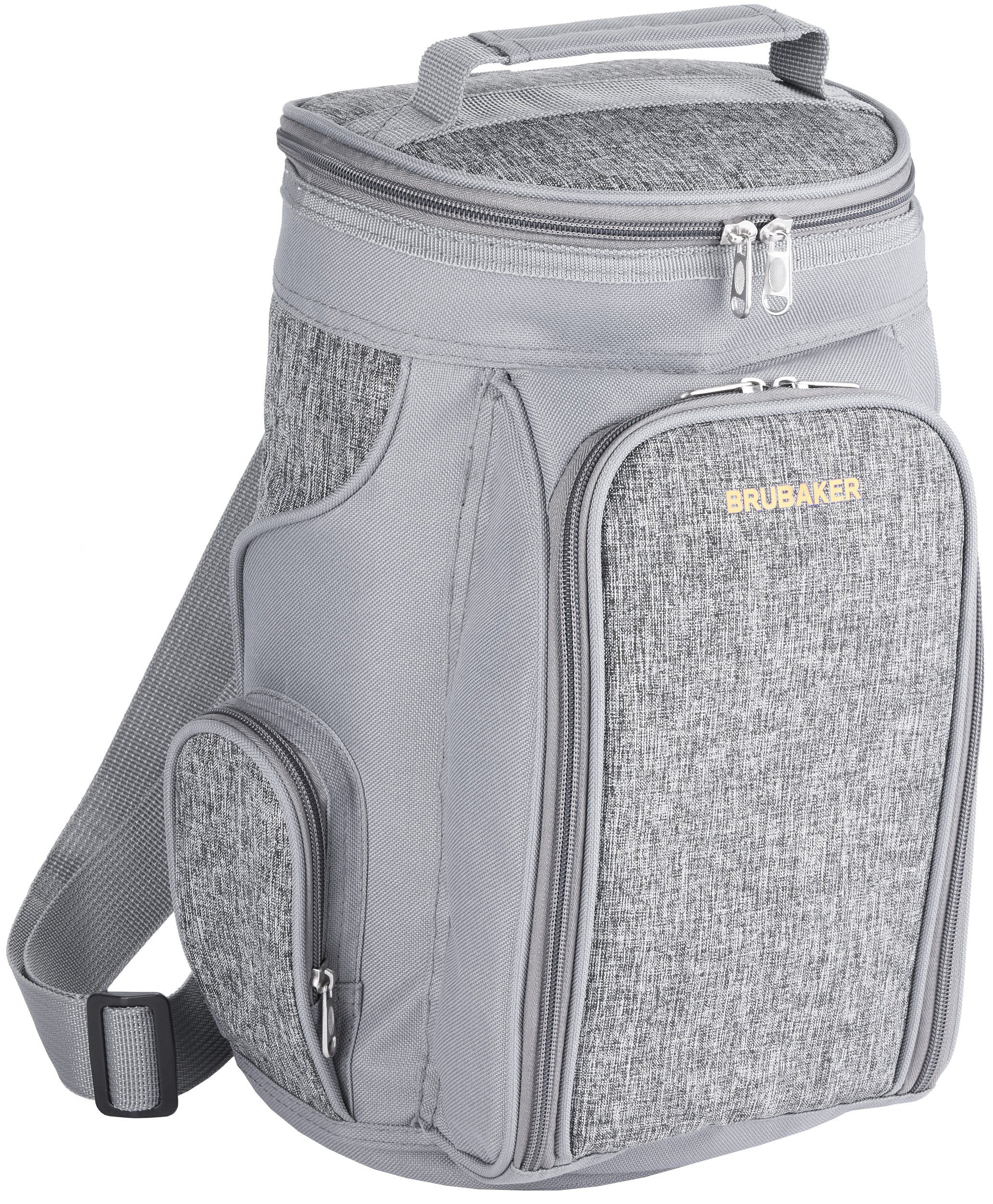 BRUBAKER Freizeitrucksack Picknicktasche mit Henkel (Picknick-Set, günstig online kaufen