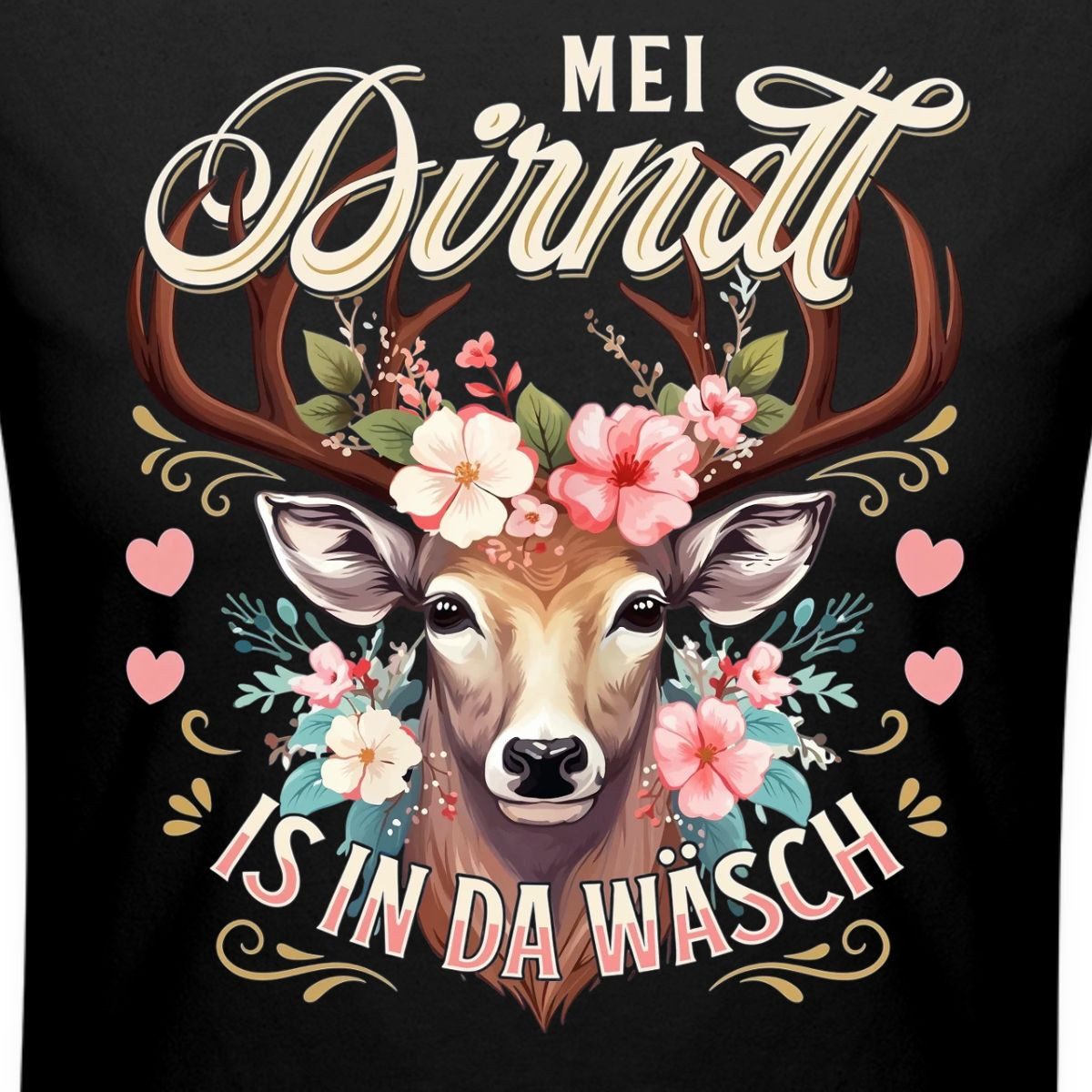 Spreadshirt T-Shirt Ersatz Dirndl, Dirndl Ist In Der Wäsche Crop Top (1-tlg)