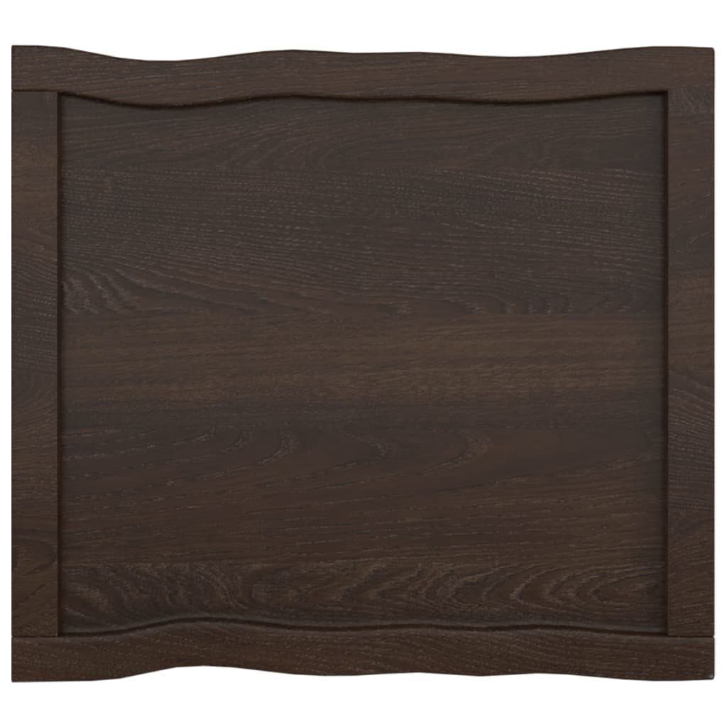 furnicato Tischplatte 60x50x(2-6) cm (1 St) Massivholz Behandelt Baumkante