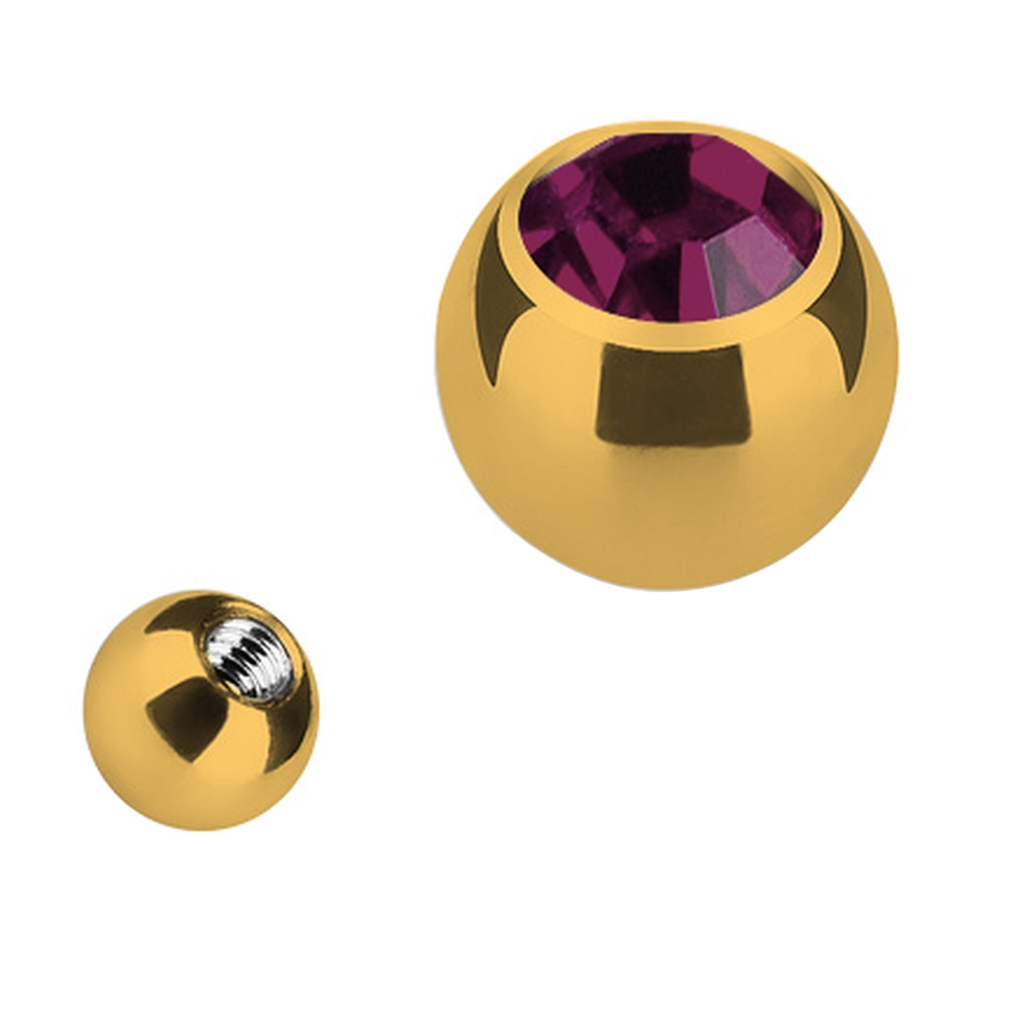 Taffstyle Piercing-Set Piercing Ersatz Schraubkugel Gold günstig online kaufen