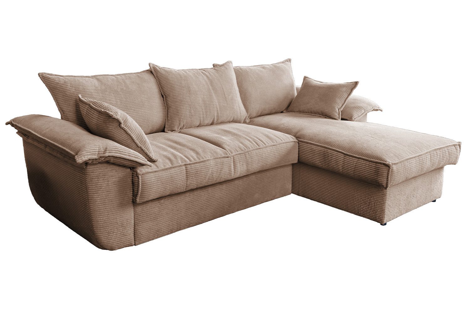 KAWOLA Schlafsofa DAMETO Cordsofa - Schlafgelegenheit & Stauraum - Eckcouch günstig online kaufen