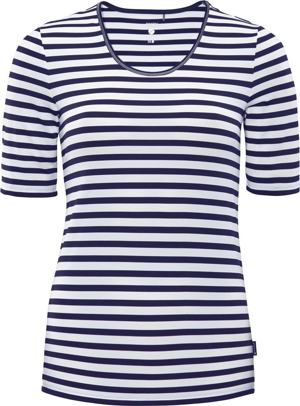 SCHNEIDER Sportswear DESYW-SHIRT WEIß/DUNKELBLAU