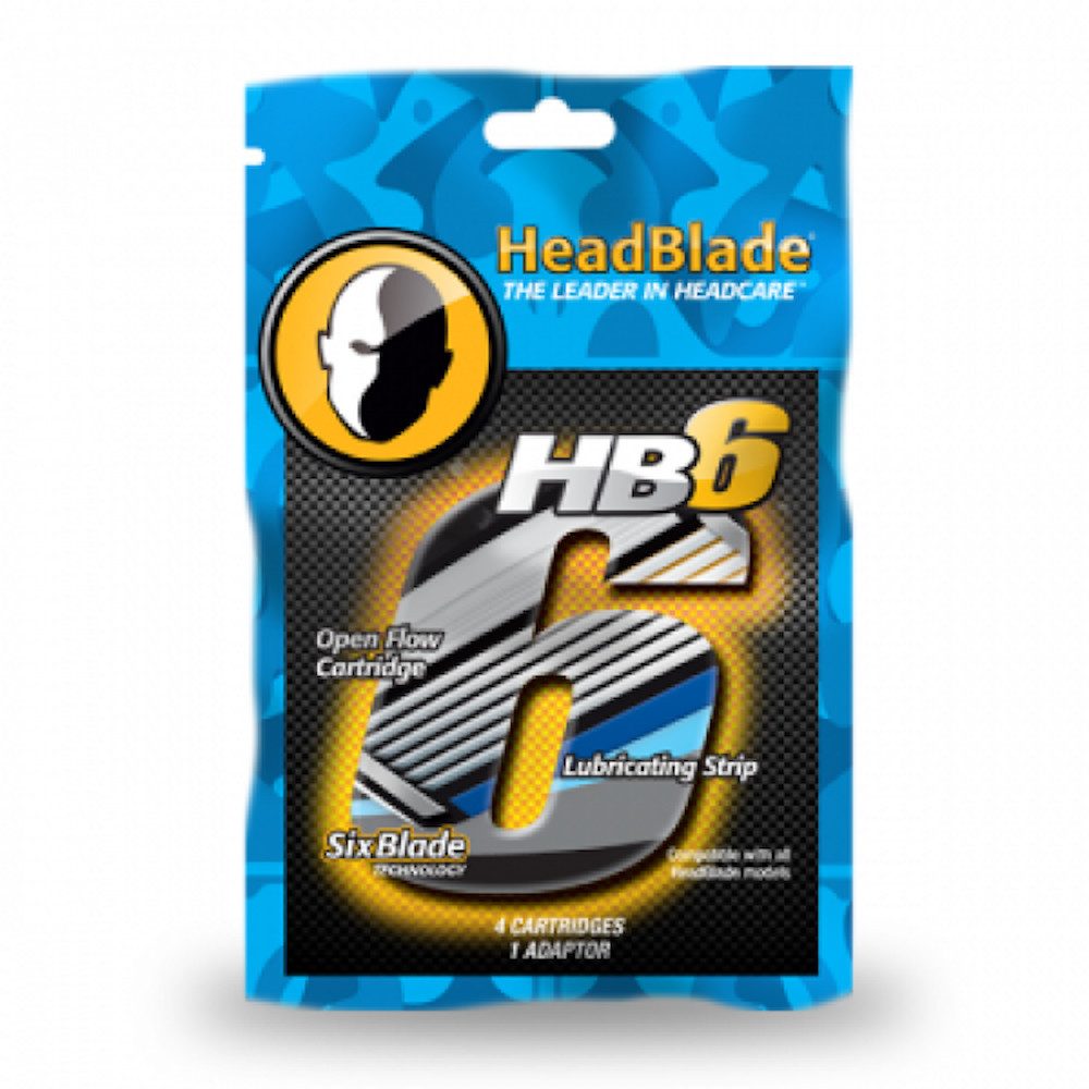 HeadBlade Лезвия для бритвы Ultra-Präzisionsklingen für die Kopfrasur, HB6, + gratis HB4/HB6 Adapter