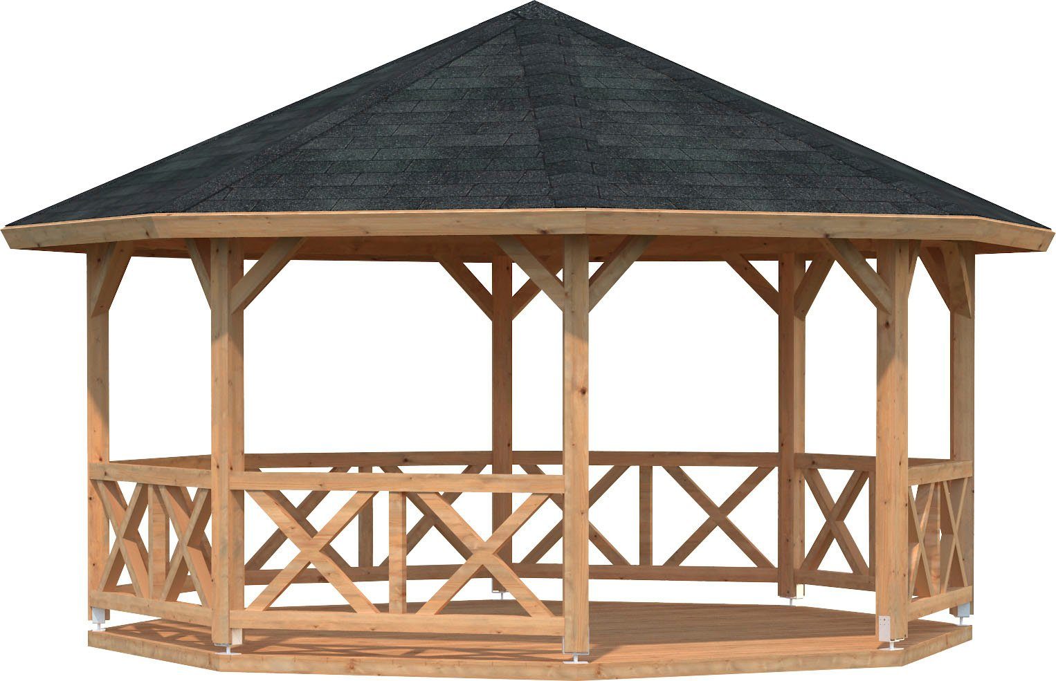 Palmako Holzpavillon Betty, BxT: 551x551 cm, hellbraun