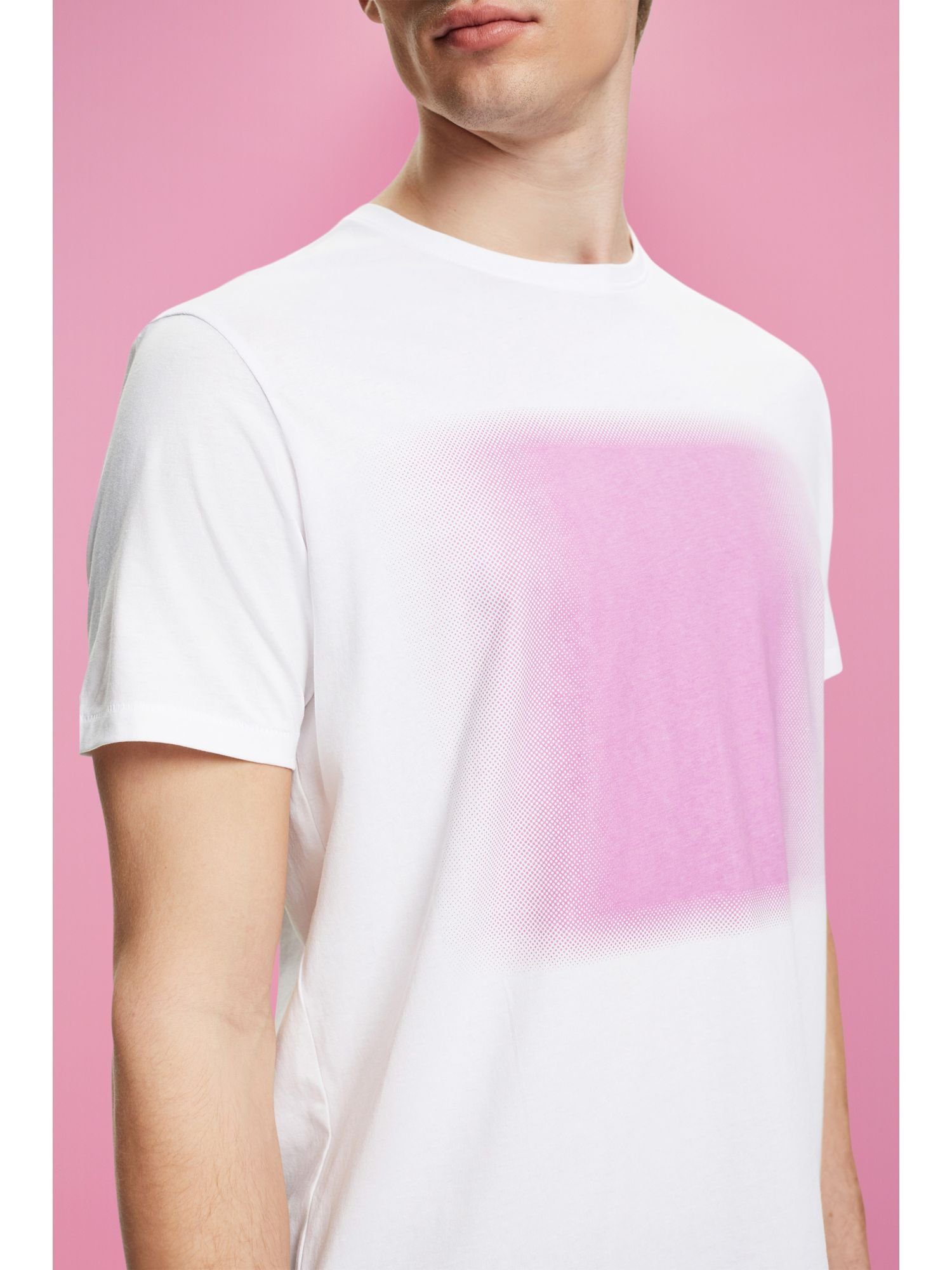 by mit Esprit T-Shirt WHITE edc Baumwoll-T-Shirt Print (1-tlg)