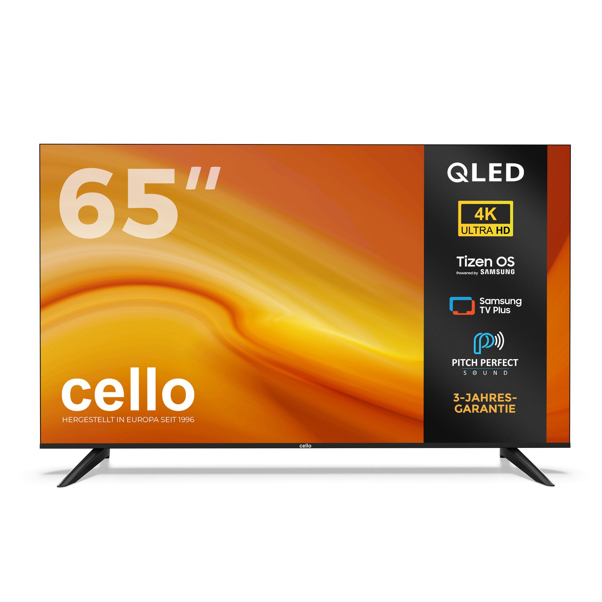 Cello CQ6525TZ LED-Fernseher (165 cm/65 Zoll, 4K Ultra HD, LAN (RJ45), WLAN, Smart-TV, QLED 4K UHD, Tizen OS, Pitch Perfect Sound™, Triple Tuner)