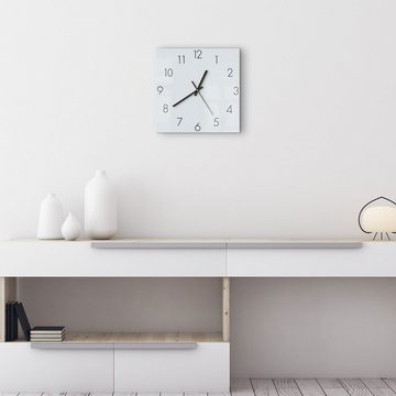DEQORI Wanduhr 'Unifarben - Hellgrau' (Glas Glasuhr modern Wand Uhr Design Küchenuhr)