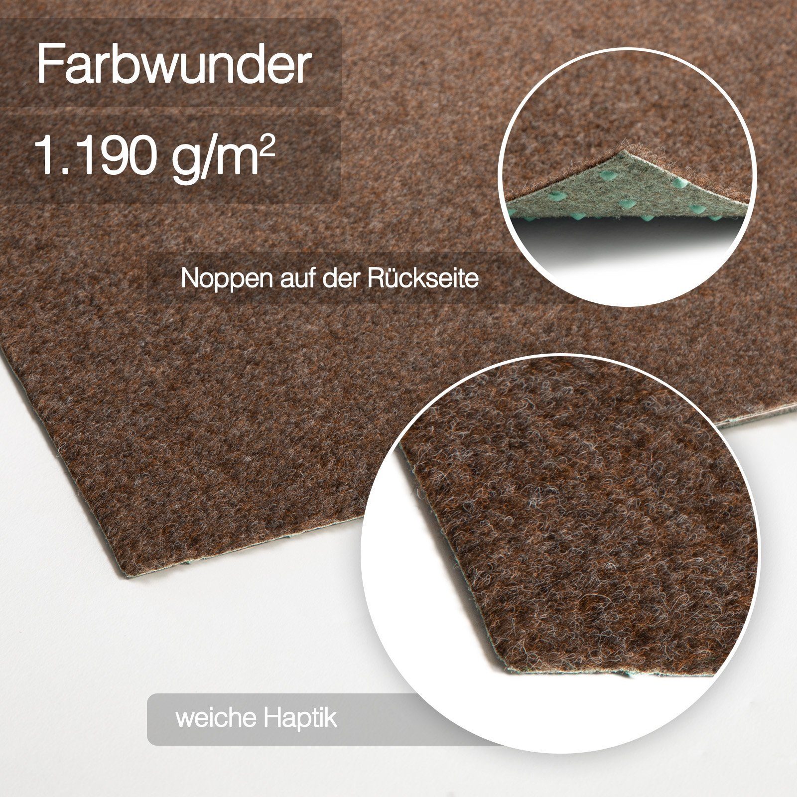 Karat Rasenteppich wetterfest, Kunstrasen Teppich für Balkon & Terrasse, Outdoor Teppichboden, Auslegware in 6 verschiedenen Farben & Größen