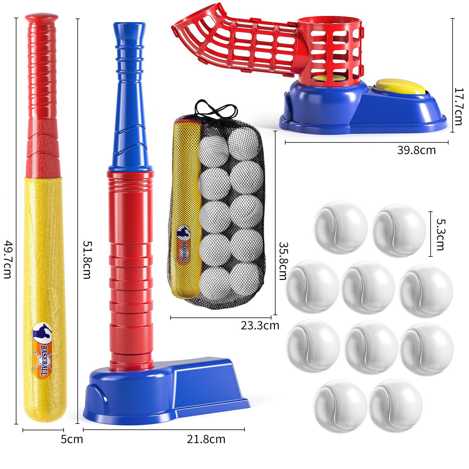 TEMI Outdoor-Spielzeug Spielset mit Baseballschläger, Spielball Set, Set (1 günstig online kaufen