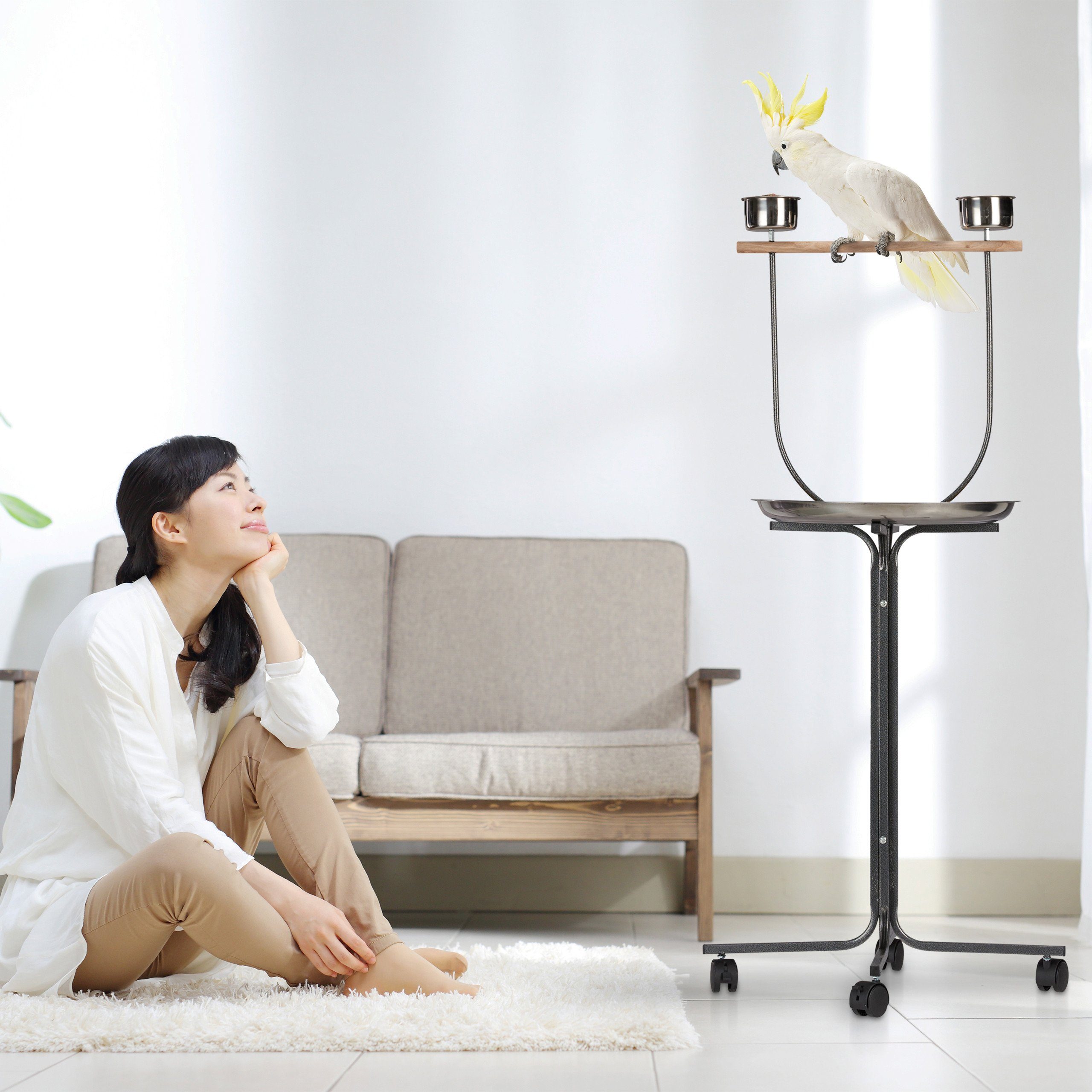 relaxdays Vogelkäfig Freisitz Papageien günstig online kaufen
