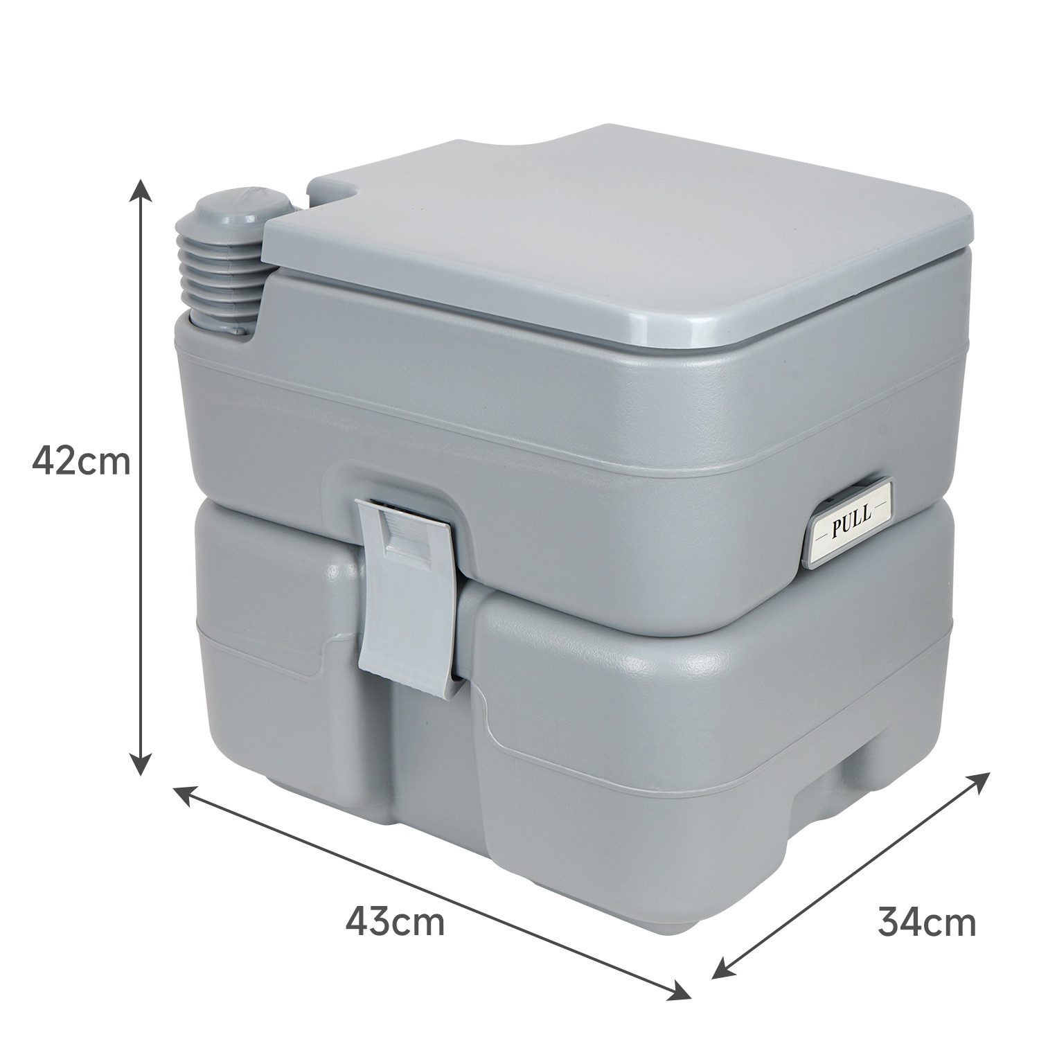 OSTWOLKE Campingtoilette Tragbare 20L Reisetoilette Chemietoilette Mobile WC Toilette – Bild 2 von 5