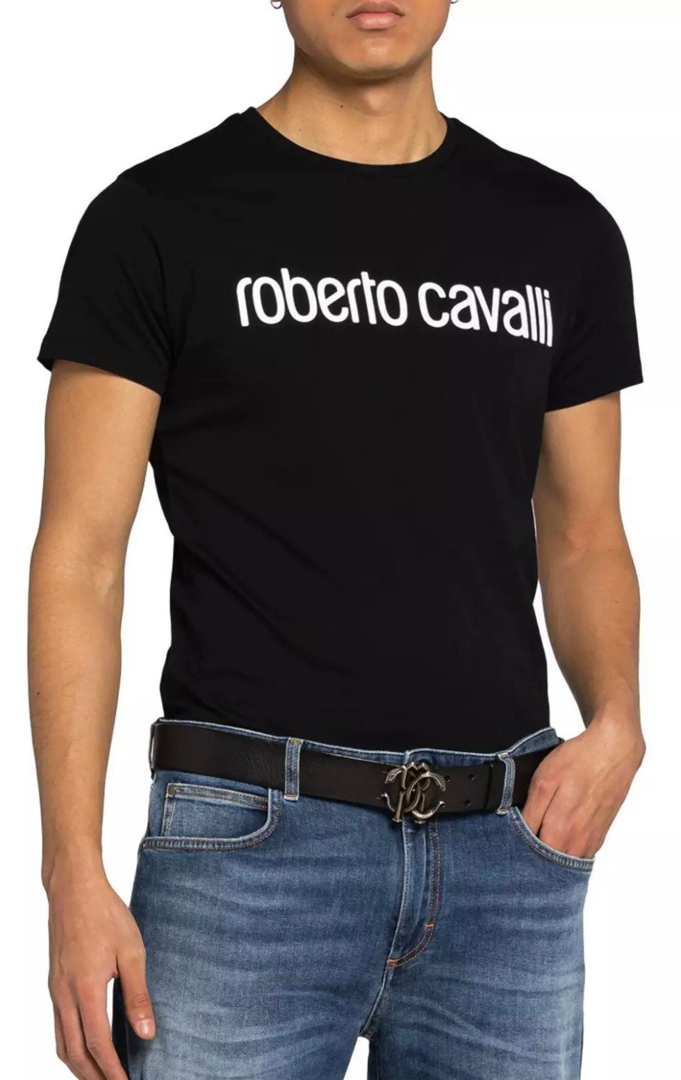 roberto cavalli T-Shirt Signature Logo Slim Fit Shirt Haupt- und exklusivst günstig online kaufen