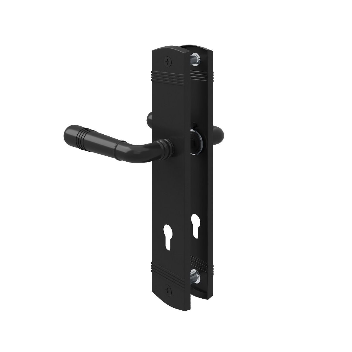 MS Beschläge Türgriff Langschild Türdrücker Schwarz matt Türgriff Zamak günstig online kaufen