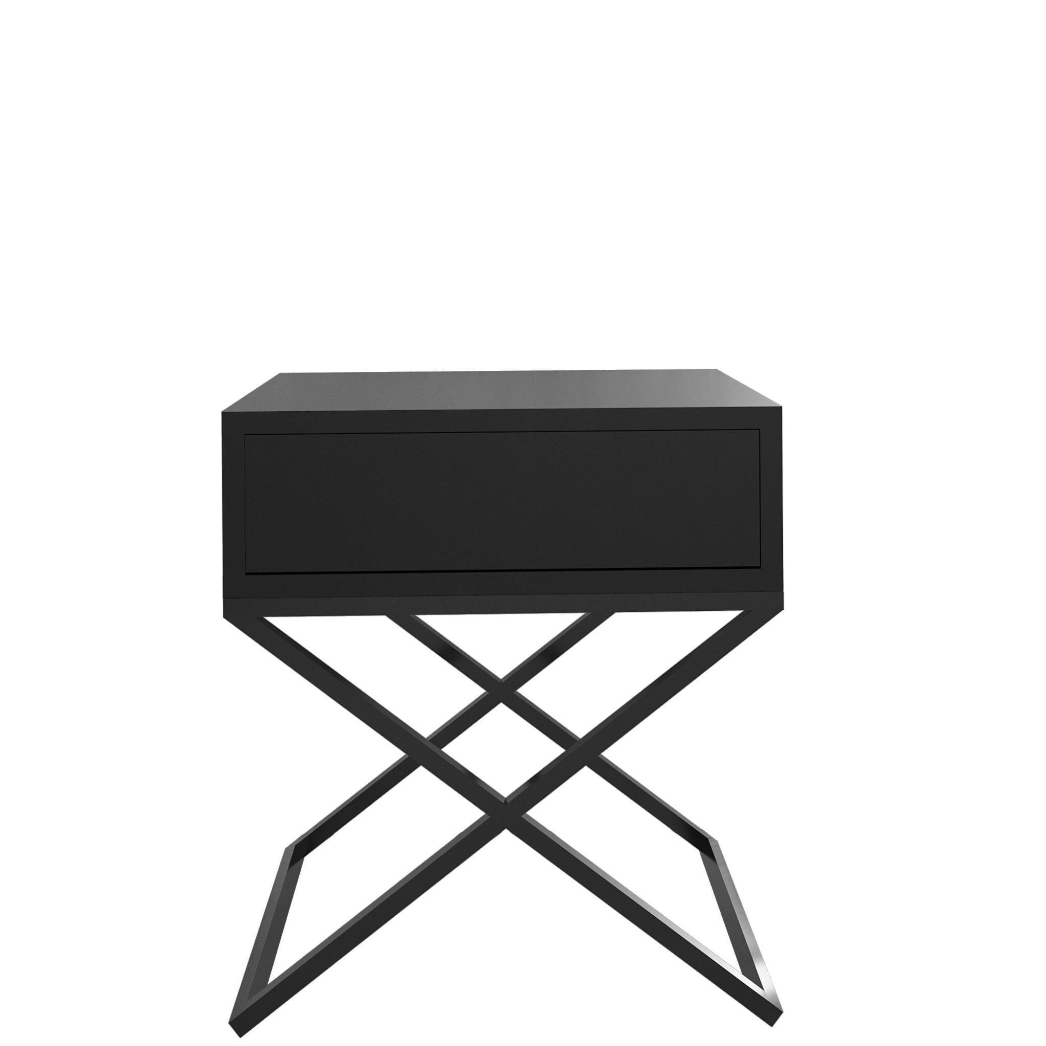 Beautysofa Nachttisch Max (inkl. Schublade, x-förmigen günstig online kaufen