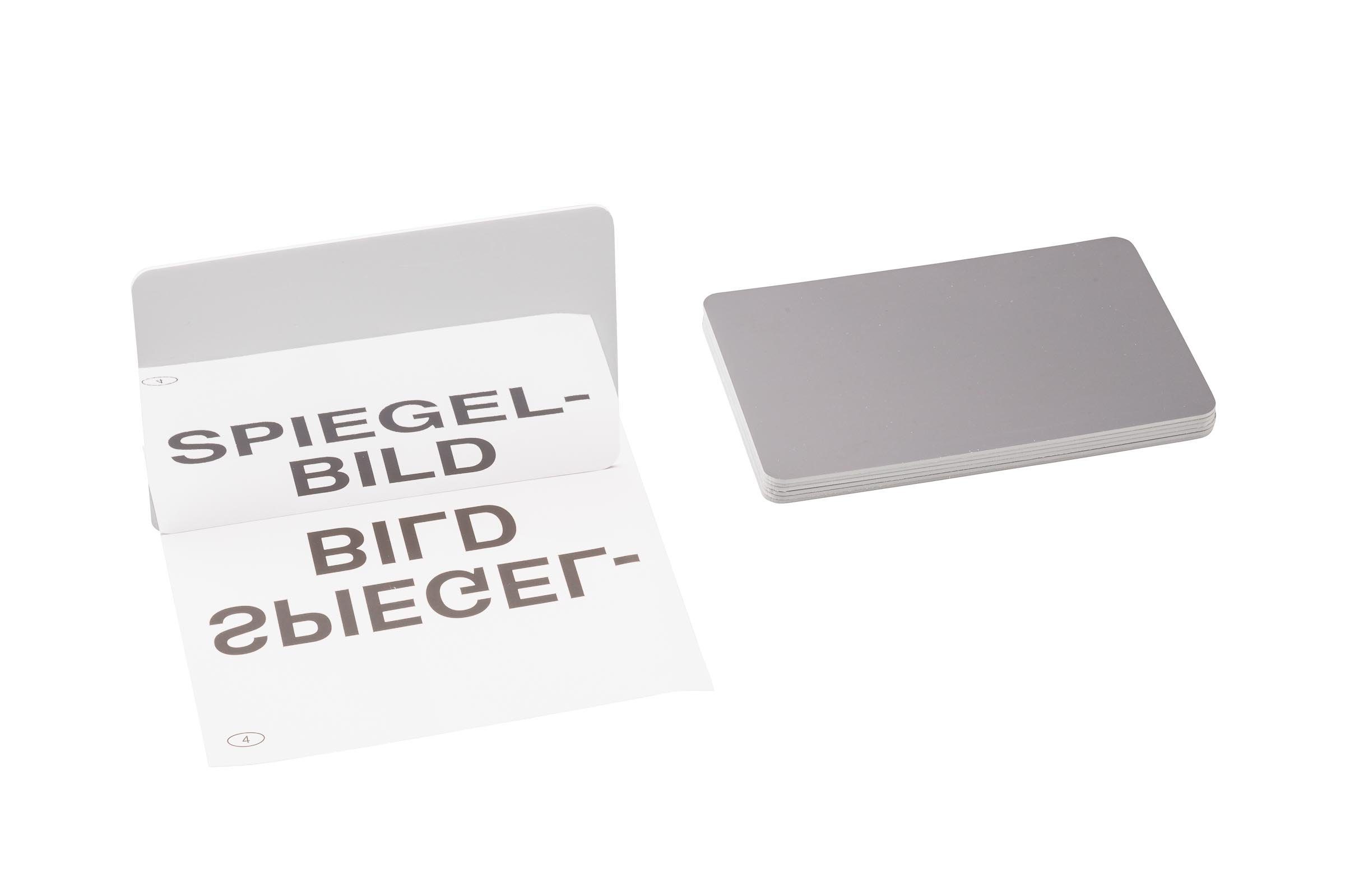 Wissner® aktiv lernen Lernspielzeug Spiegel groß (10 Stück),  Spiegelschrift Symmetrie Geometrie (10-St), Hergestellt in Bensheim/Hessen/Deutschland.