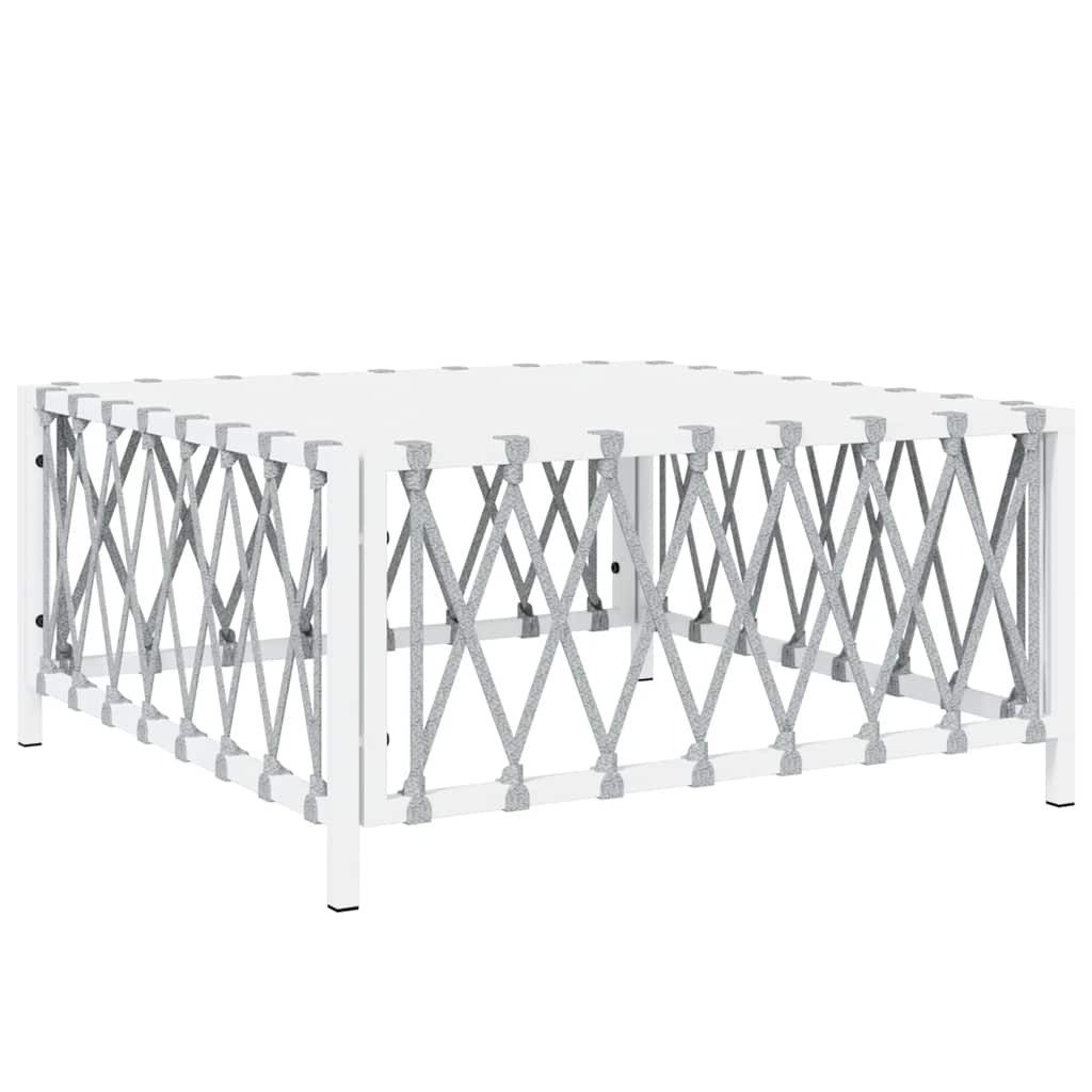 vidaXL Sofaelement Gartentisch Weiß 70x70x34 cm günstig online kaufen