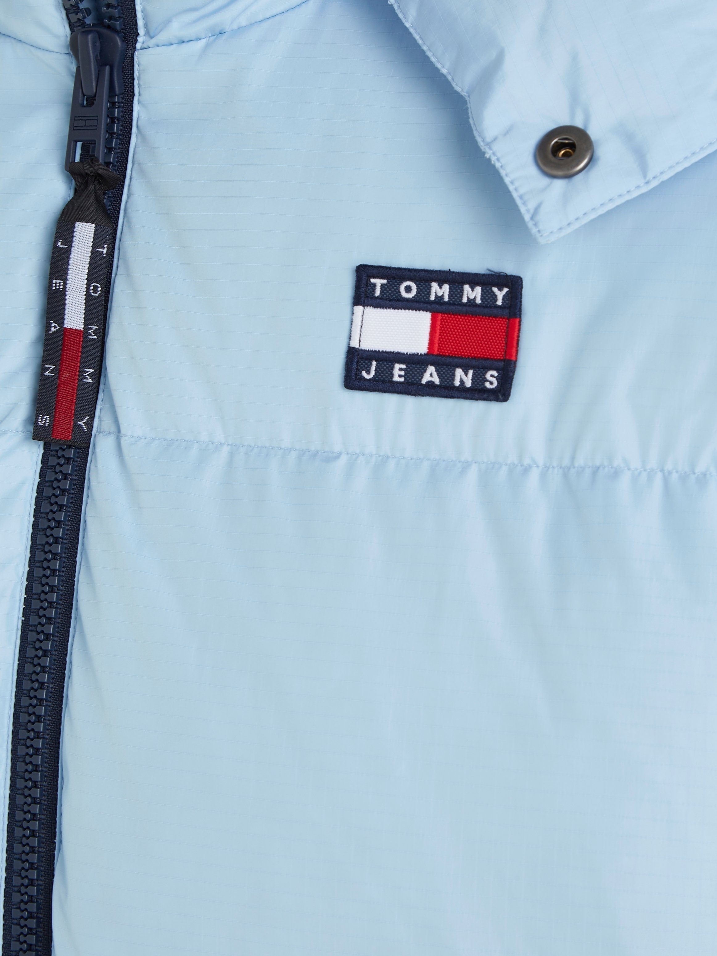 Tommy Steppjacke ALASKA Blue Jeans Chambray PUFFER TJM mit Markenlabel